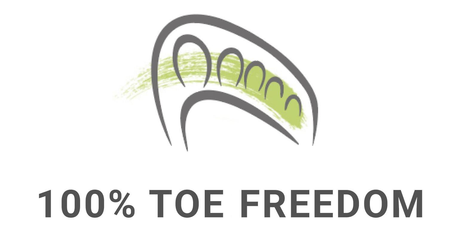 100% toe freedom