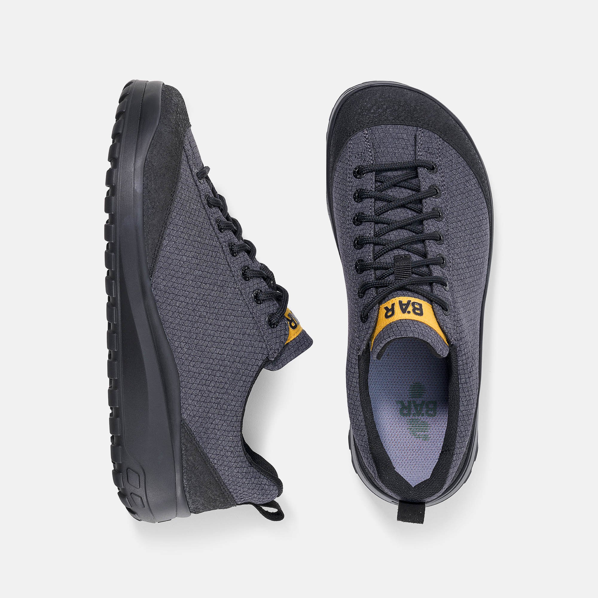 BÄR Schuhe Herrenschuhe Light Terrain in anthrazit aus Textil - Anlass: Wanderschuhe (Ansicht von oben) BÄR Schuhe Herrenschuhe Wanderschuhe Light Terrain anthrazit Textil Ansicht von oben