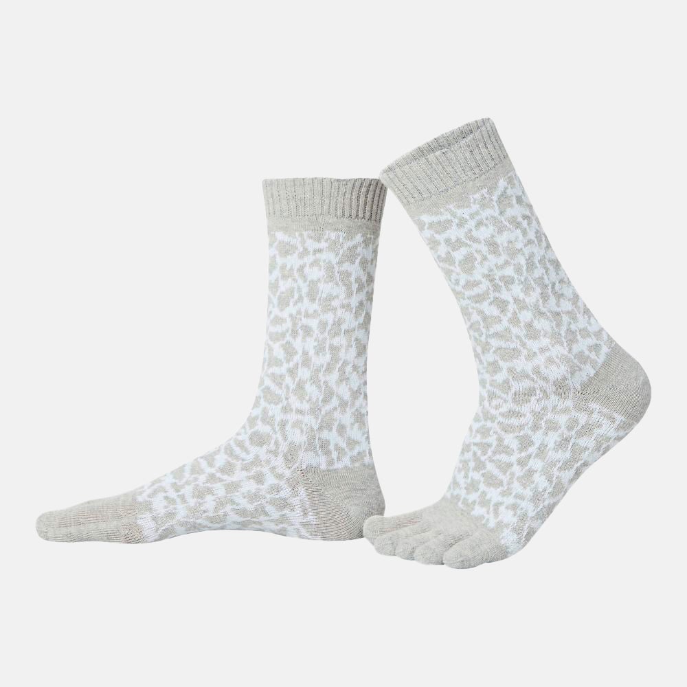 BÄR Schuhe Zehensocken Leopard in weiß/grau (Hauptbild) BÄR Schuhe Zehensocken Leopard weiß/grau Hauptbild