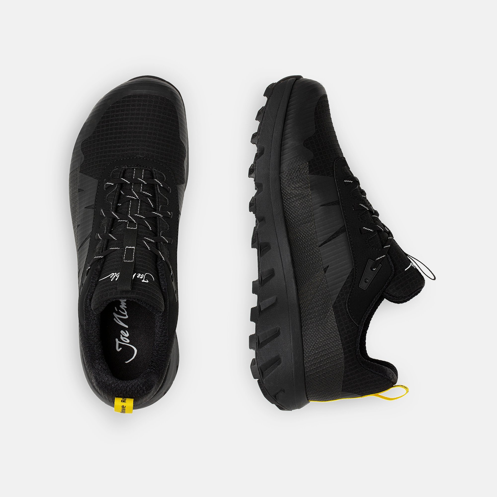 JOENIMBLE Schuhe Herrenschuhe Wanderschuhe Explore Addict schwarz Textil Ansicht von oben