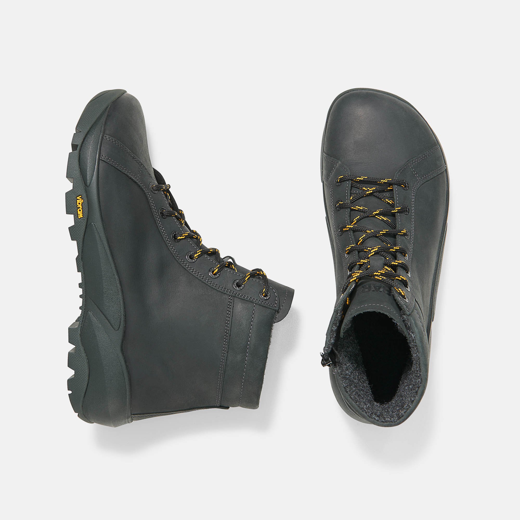 BÄR Schuhe Unisexschuhe Feldberg in schwarz aus Rindnappaleder - Anlass: Wanderstiefel (Ansicht von oben) BÄR Schuhe Unisexschuhe Wanderstiefel Feldberg schwarz Rindnappaleder Ansicht von oben