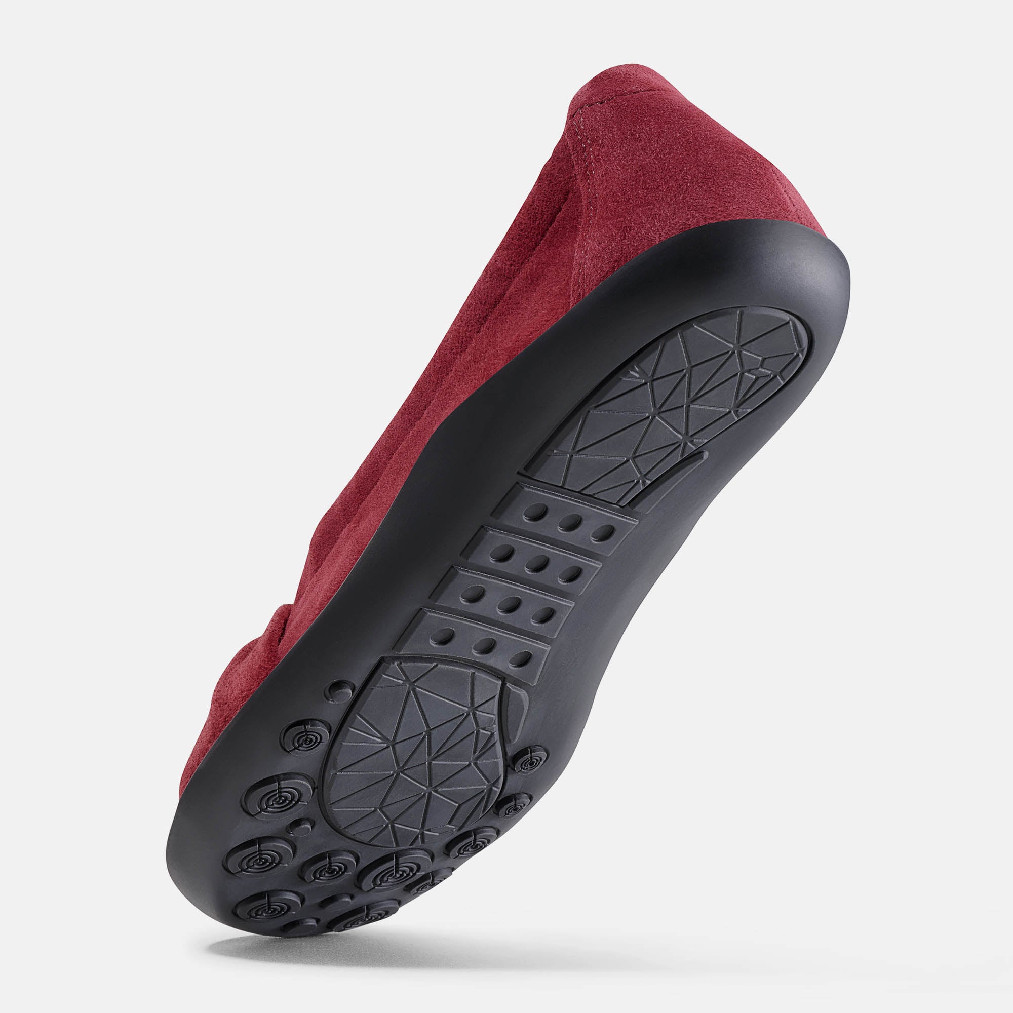 BÄR Schuhe Damenschuhe Freizeitschuhe Elly bordeaux Ziegenvelours Seitenansicht