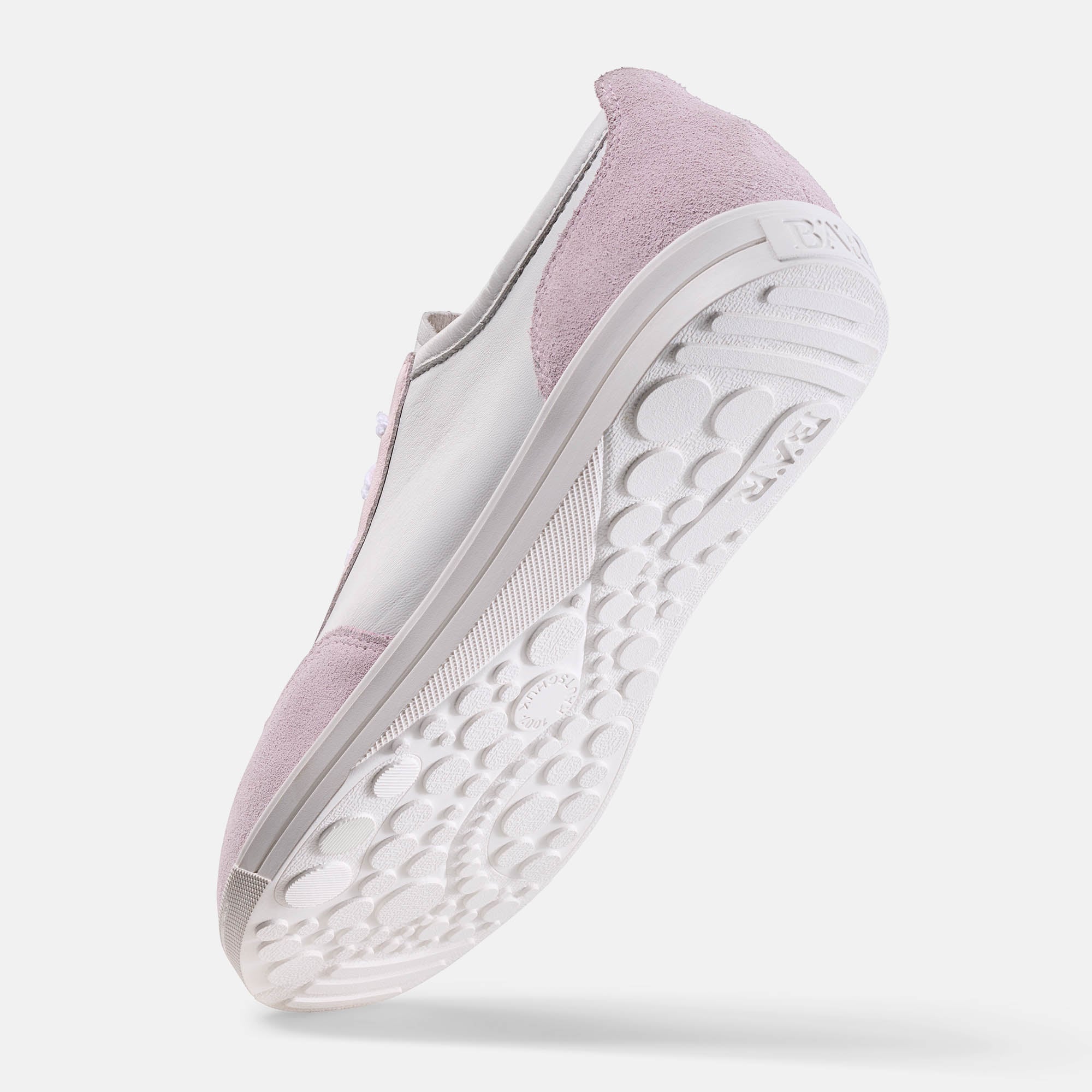 BÄR Schuhe Damenschuhe Alltag Emma 2.0 weiß/flieder Kalbnappaleder, Kalbveloursleder Seitenansicht