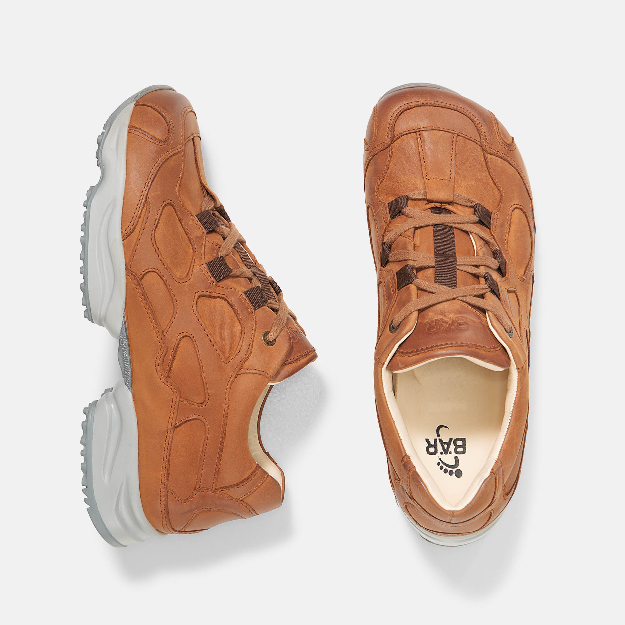 BÄR Schuhe Unisexschuhe High Performance 2.5-L in cognac aus Rindnappaleder - Anlass: Laufschuhe (Ansicht von oben) BÄR Schuhe Unisexschuhe Laufschuhe High Performance 2.5-L cognac Rindnappaleder Ansicht von oben
