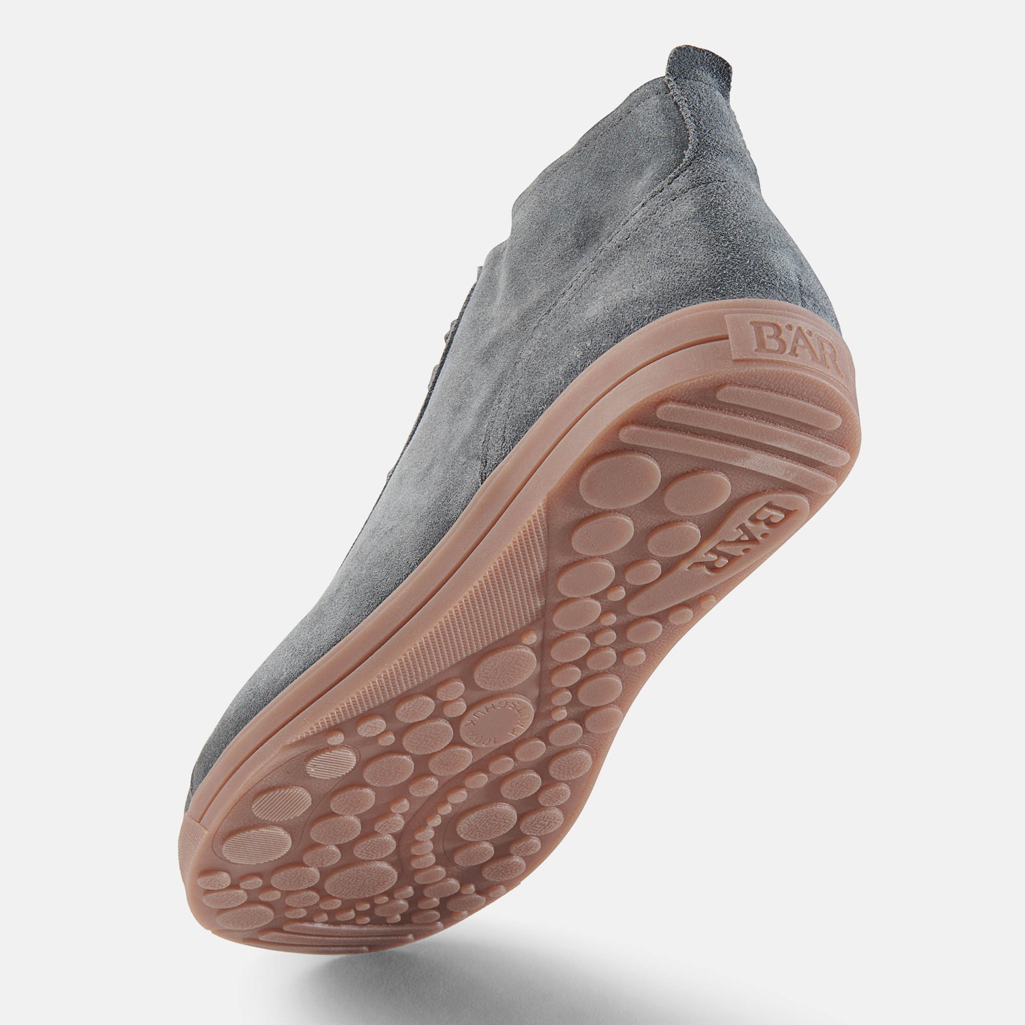 BÄR Schuhe Damenschuhe Alltag Anne grau Kalbveloursleder Seitenansicht