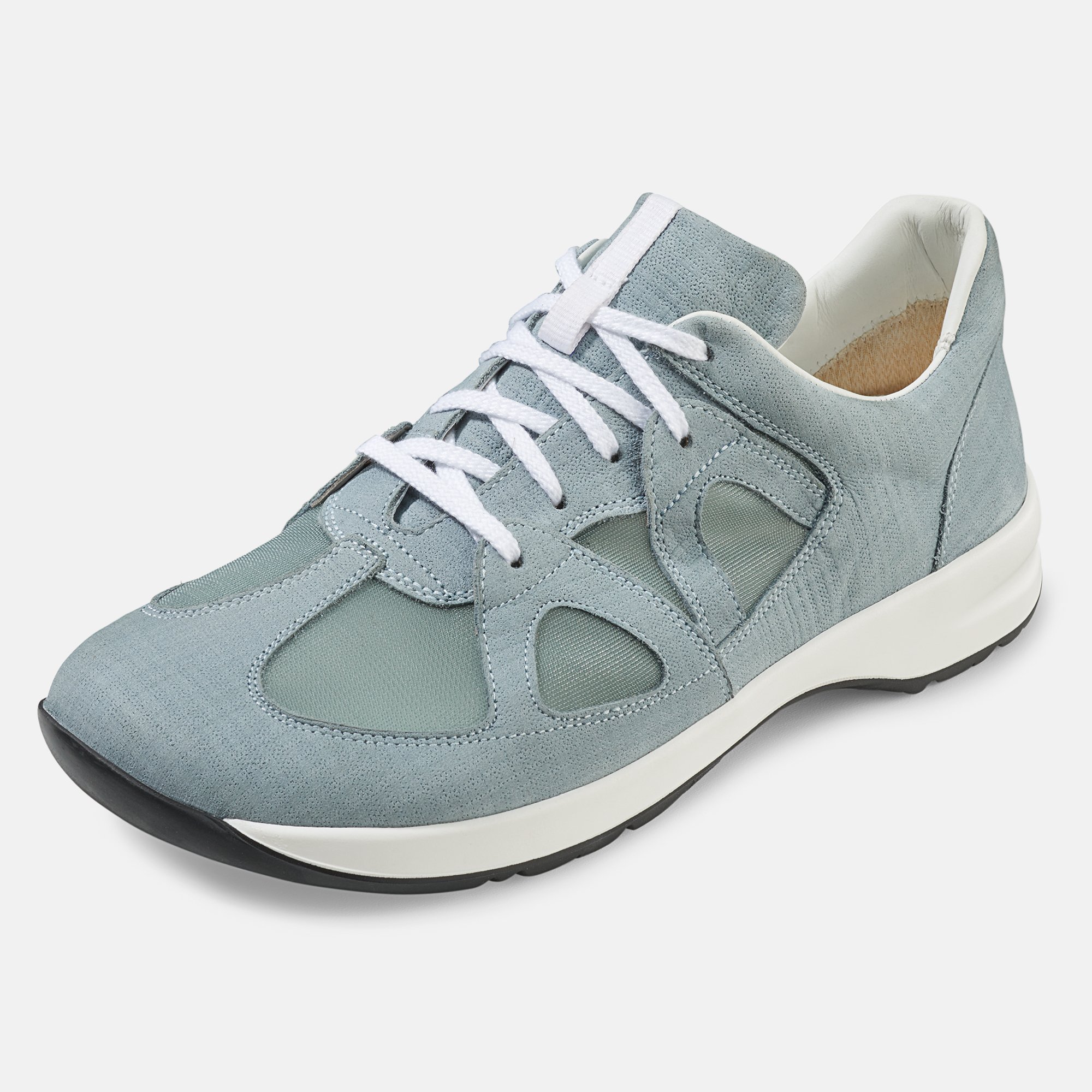 BÄR Schuhe Damenschuhe Kayla in hellblau aus Kalbveloursleder geprägt, Textil - Anlass: Freizeitschuhe (Produktbild) BÄR Schuhe Damenschuhe Freizeitschuhe Kayla hellblau Kalbveloursleder geprägt, Textil Produktbild
