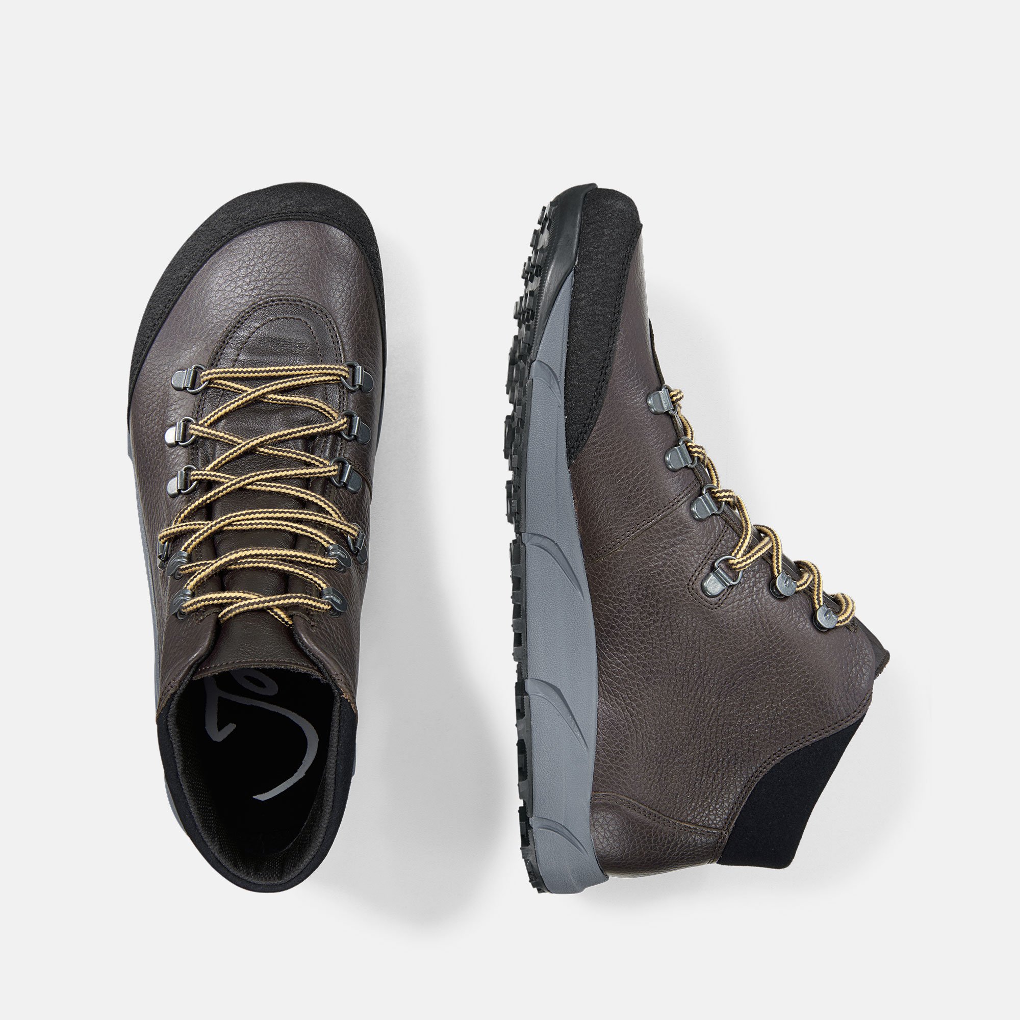 JOENIMBLE Schuhe Herrenschuhe wanderToes 2.0 in dunkelbraun aus Beschichtetes Textil, Rindnappaleder wasserabweisend (Ansicht von oben) JOENIMBLE Schuhe Herrenschuhe wanderToes 2.0 dunkelbraun Beschichtetes Textil, Rindnappaleder wasserabweisend Ansicht von oben