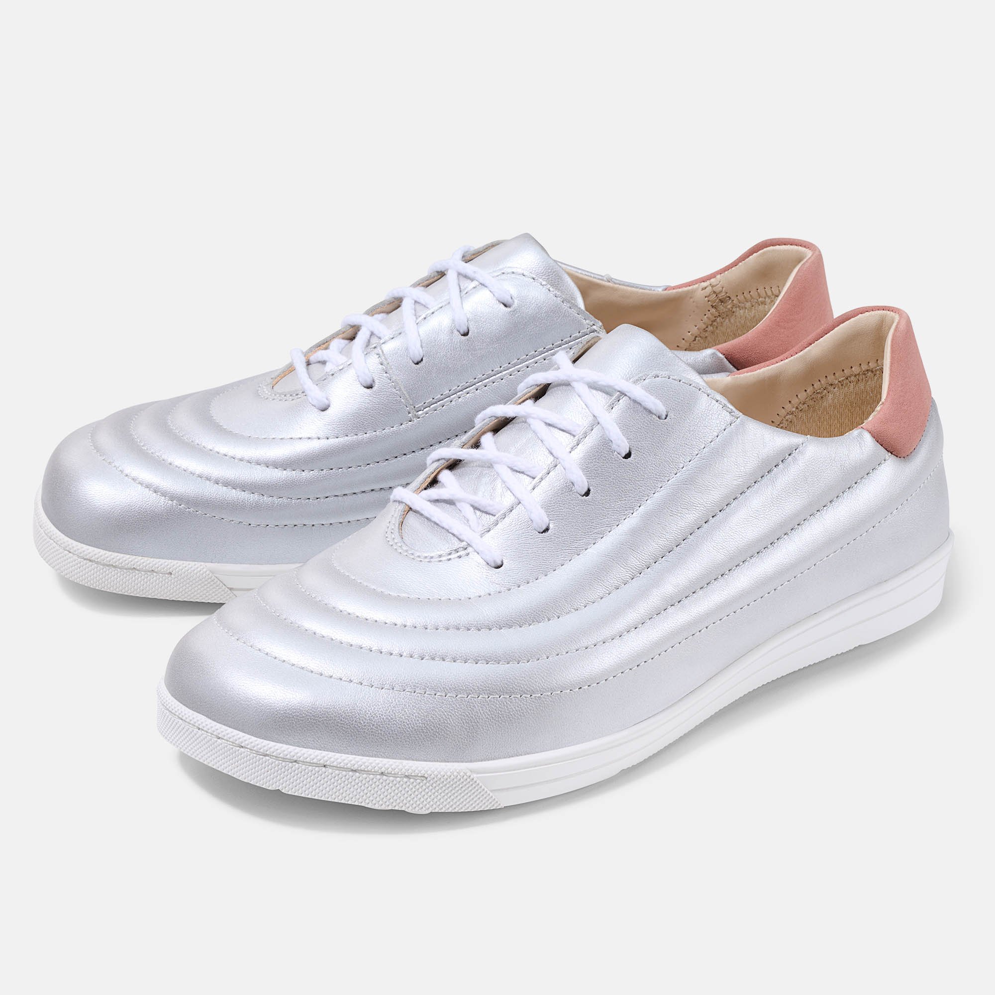 BÄR Schuhe Damenschuhe Harper in silber aus Kalbnubuk, Lammnappa - Anlass: Alltag (Hauptbild) BÄR Schuhe Damenschuhe Alltag Harper silber Kalbnubuk, Lammnappa Hauptbild