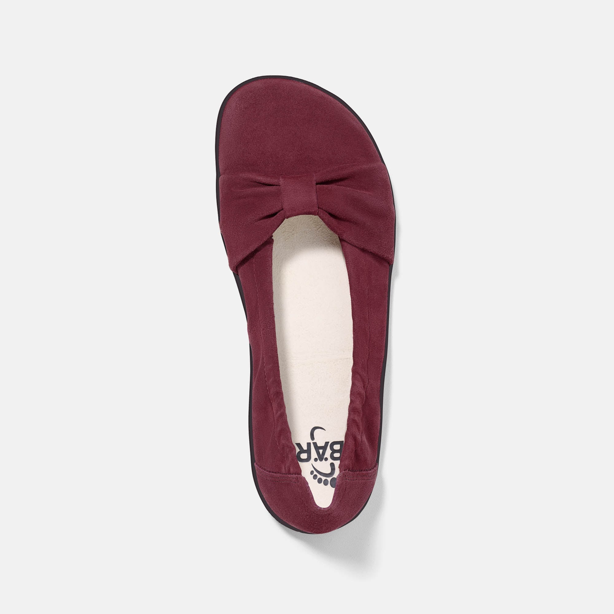 BÄR Schuhe Damenschuhe Freizeitschuhe Elly bordeaux Ziegenvelours Ansicht von oben