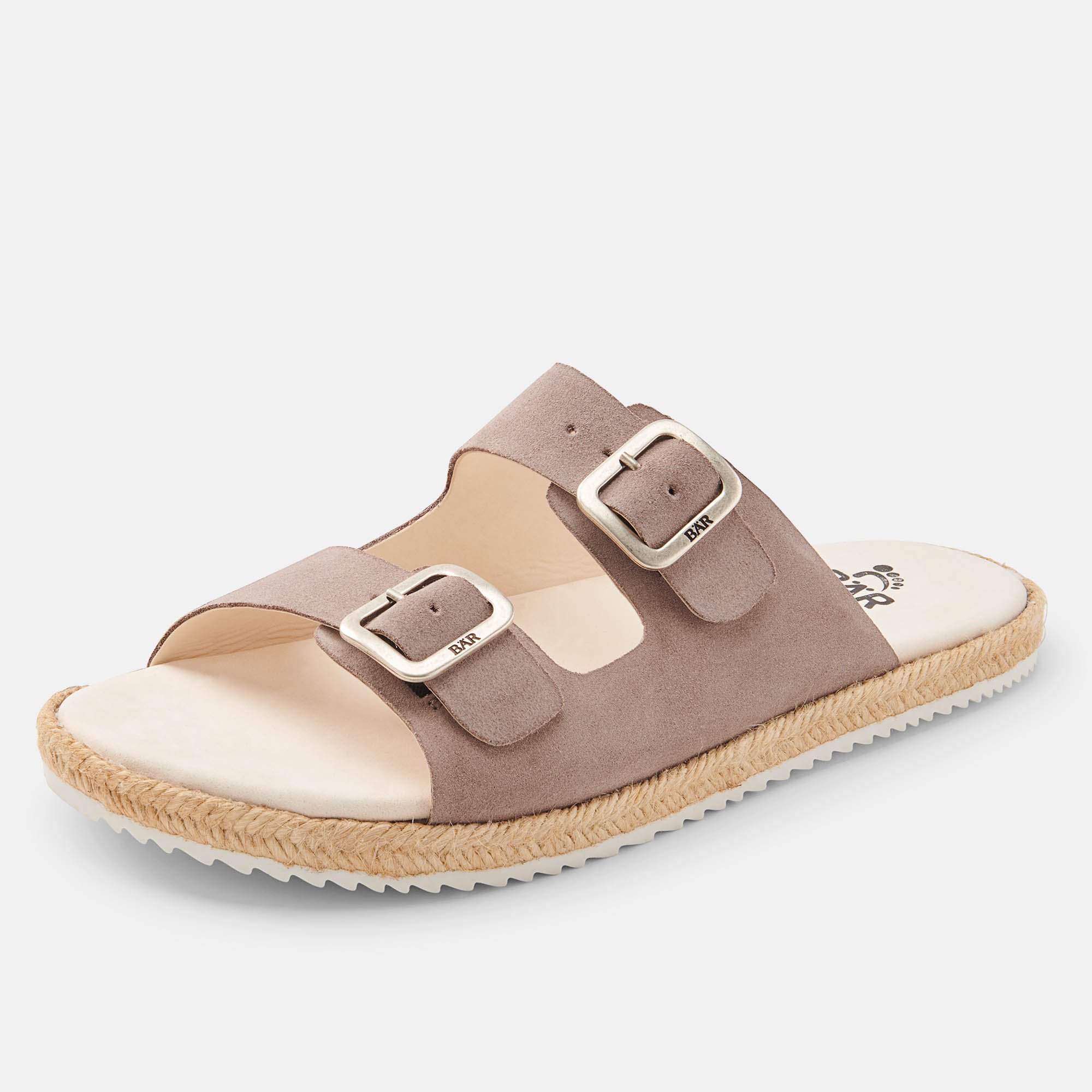 BÄR Schuhe Damenschuhe Susi in taupe aus Kalbveloursleder - Anlass: Sandaletten (Produktbild) BÄR Schuhe Damenschuhe Sandaletten Susi taupe Kalbveloursleder Produktbild