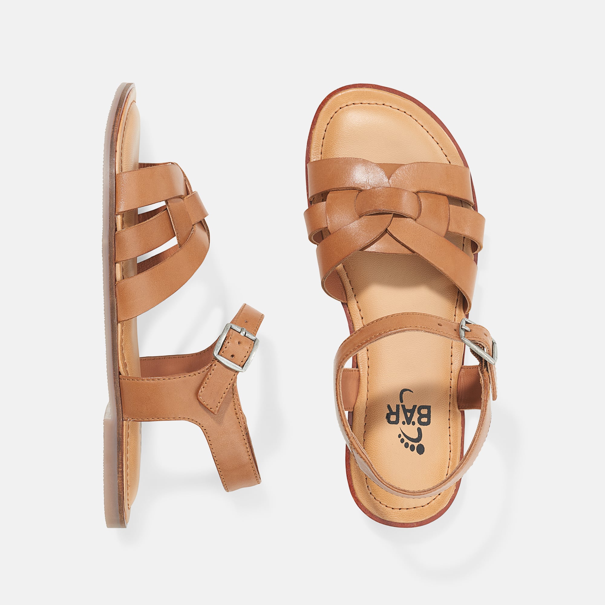 BÄR Schuhe Damenschuhe Sandaletten Alenka cognac Rindnappaleder Ansicht von oben