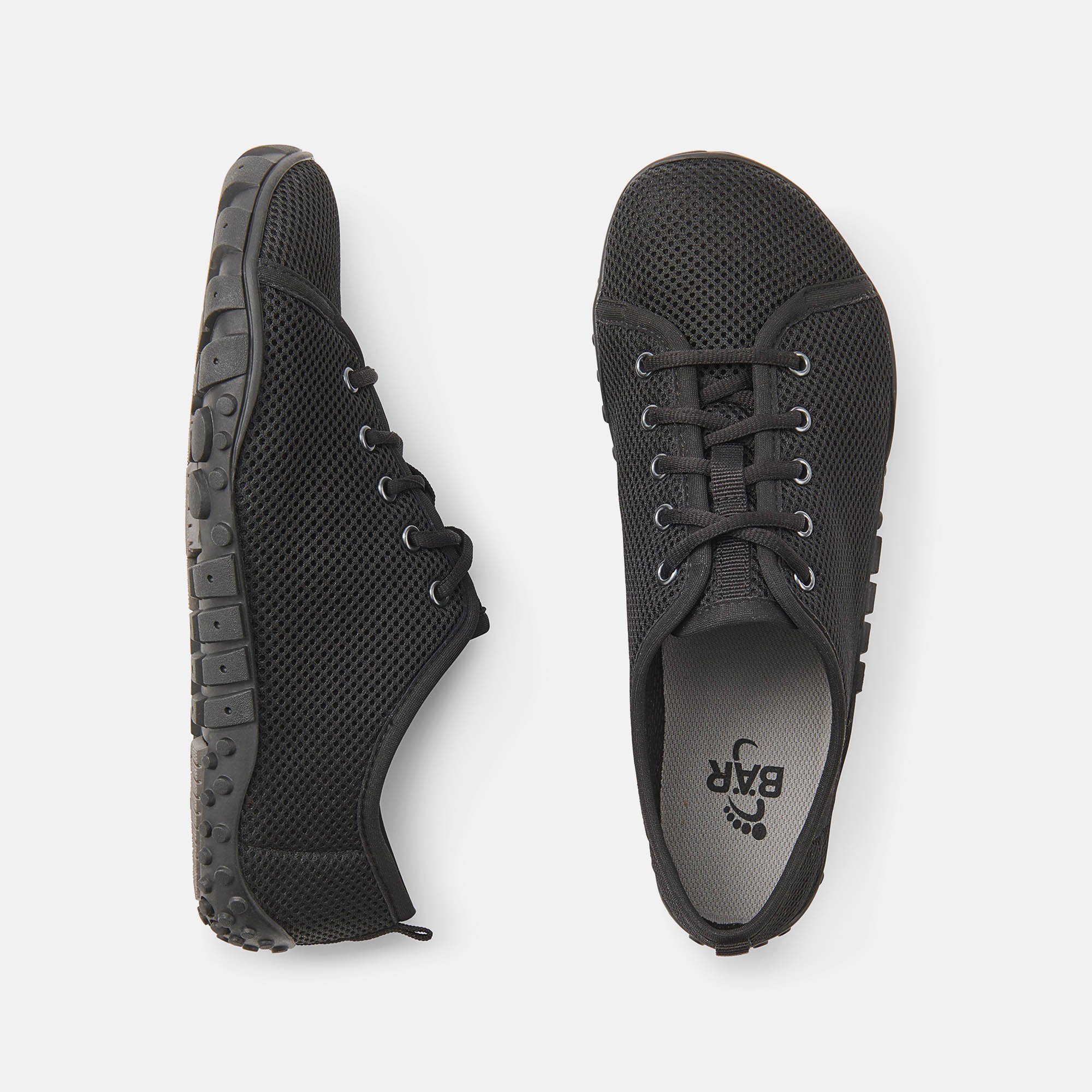 BÄR Schuhe Herrenschuhe John in schwarz aus Textil - Anlass: Freizeitschuhe (Ansicht von oben) BÄR Schuhe Herrenschuhe Freizeitschuhe John schwarz Textil Ansicht von oben