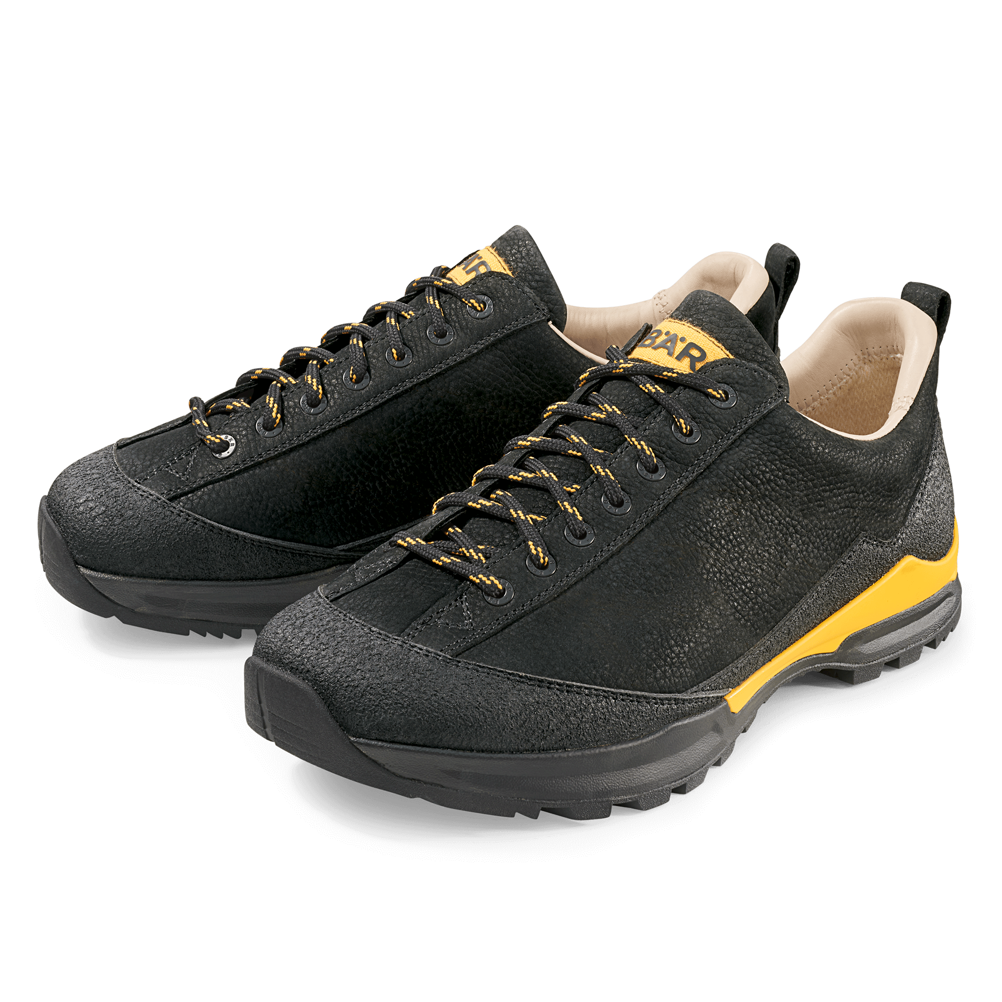 BÄR Schuhe Herrenschuhe Wanderschuhe Bergkomfort Wanderschuh schwarz/orange terracare® Rindnubuk wasserabweisend Hauptbild