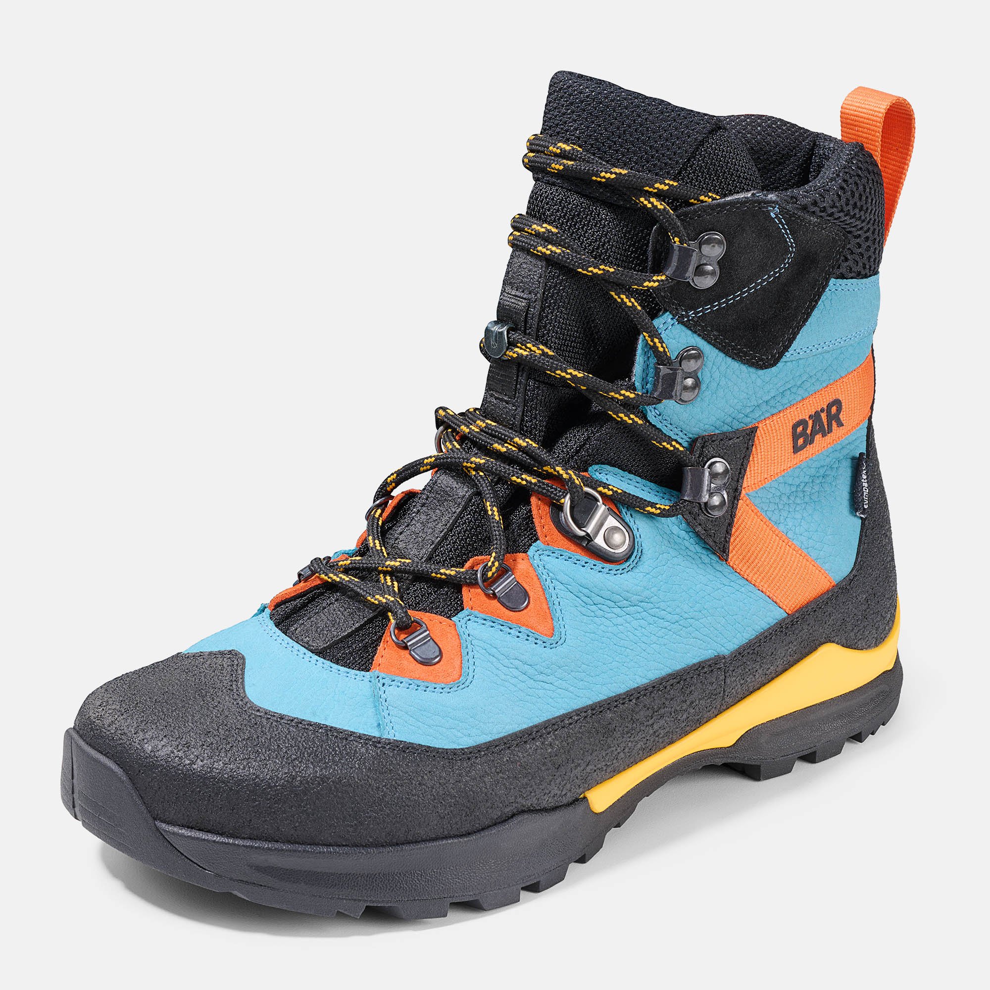 BÄR Schuhe Unisexschuhe Wanderstiefel Bergkomfort WP petrol/orange terracare® Rindnubukleder wasserabweisend, Rindveloursleder Produktbild