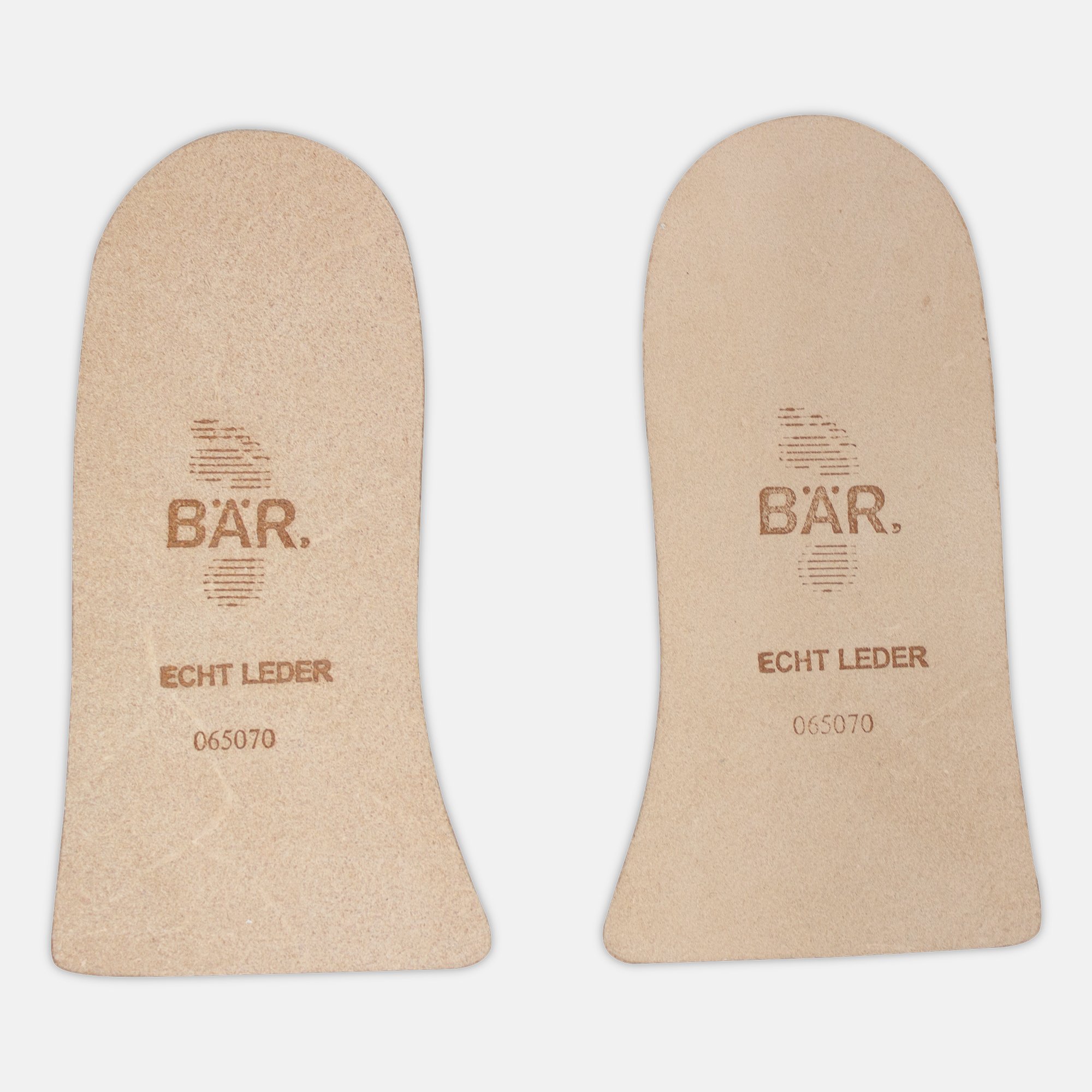 BÄR Schuhe Fersen-Halbeinlegesohle 4 mm Standard in natur (Ansicht von oben) BÄR Schuhe Fersen-Halbeinlegesohle 4 mm Standard natur Ansicht von oben