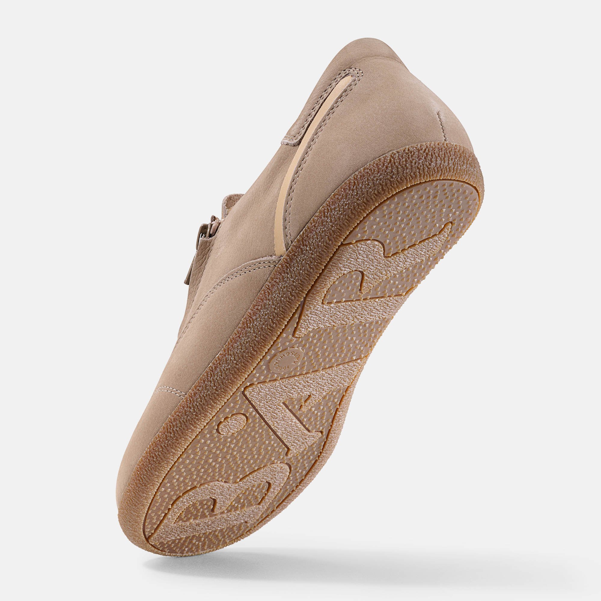 BÄR Schuhe Damenschuhe Clea in taupe aus Kalbnubuk, Lammnappa - Anlass: Alltag (Seitenansicht) BÄR Schuhe Damenschuhe Alltag Clea taupe Kalbnubuk, Lammnappa Seitenansicht