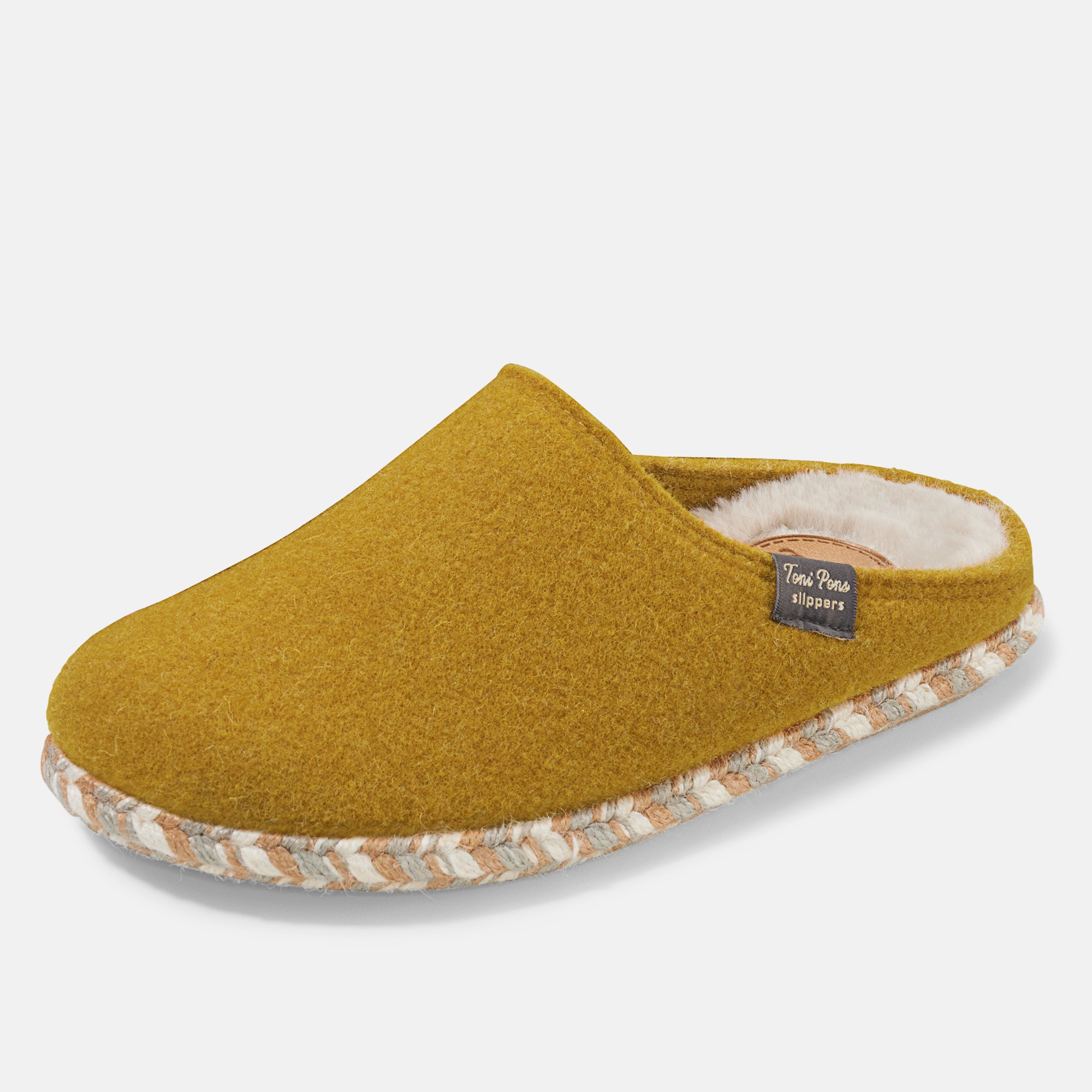 BÄR Schuhe Damenschuhe Mel in ocker aus Polyester - Anlass: Hausschuhe (Produktbild) BÄR Schuhe Damenschuhe Hausschuhe Mel ocker Polyester Produktbild