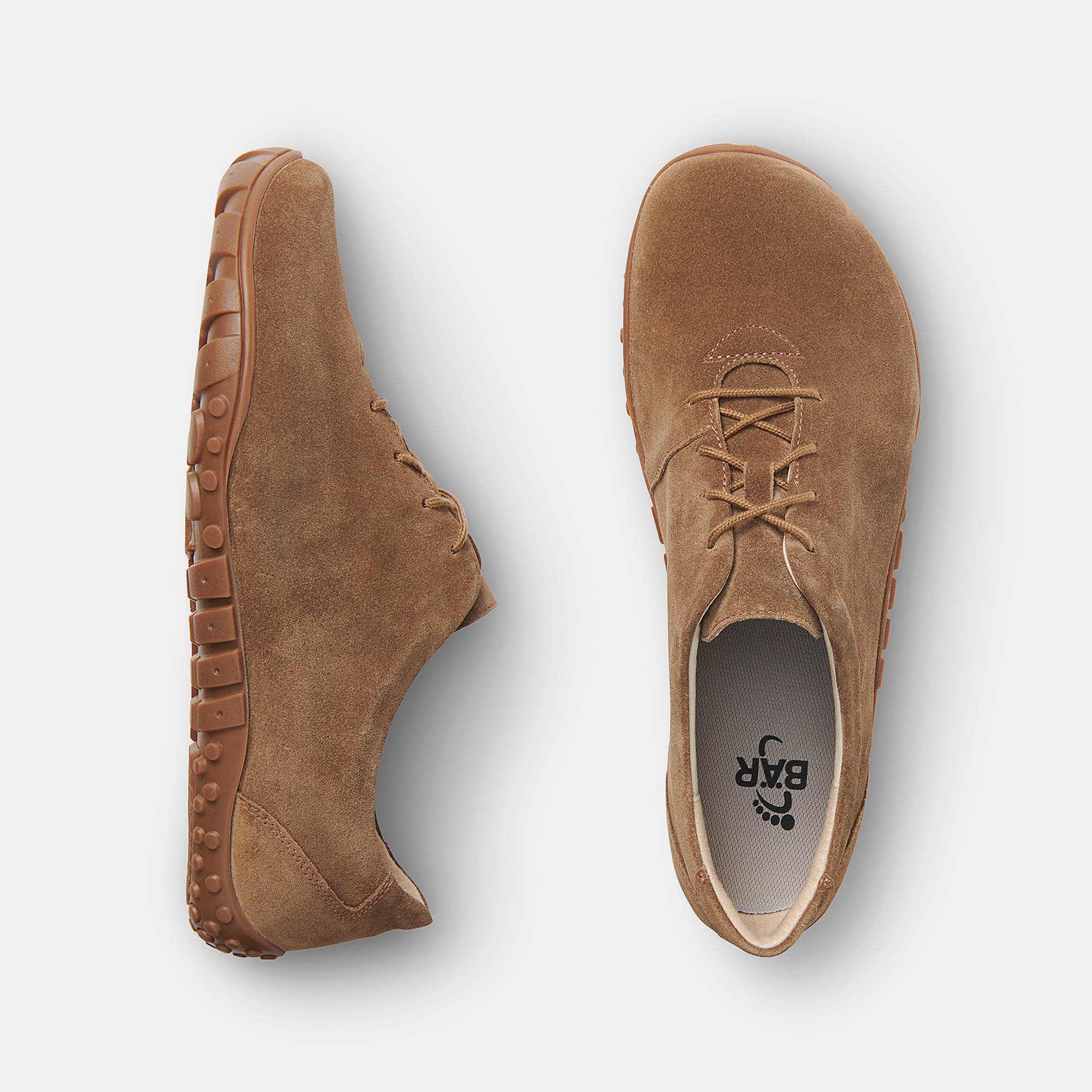 BÄR Schuhe Herrenschuhe Julian in schlamm aus Kalbveloursleder - Anlass: Freizeitschuhe (Ansicht von oben) BÄR Schuhe Herrenschuhe Freizeitschuhe Julian schlamm Kalbveloursleder Ansicht von oben