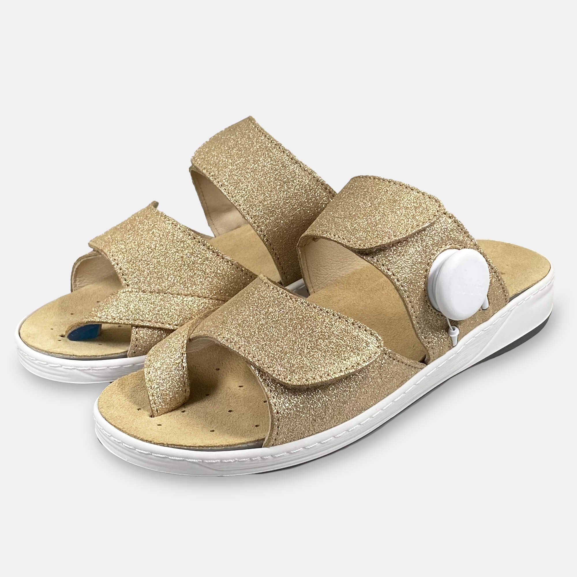 BÄR Schuhe Damenschuhe SunGo mit Hallufix in gold aus Rindveloursleder (Hauptbild) BÄR Schuhe Damenschuhe SunGo mit Hallufix gold Rindveloursleder Hauptbild