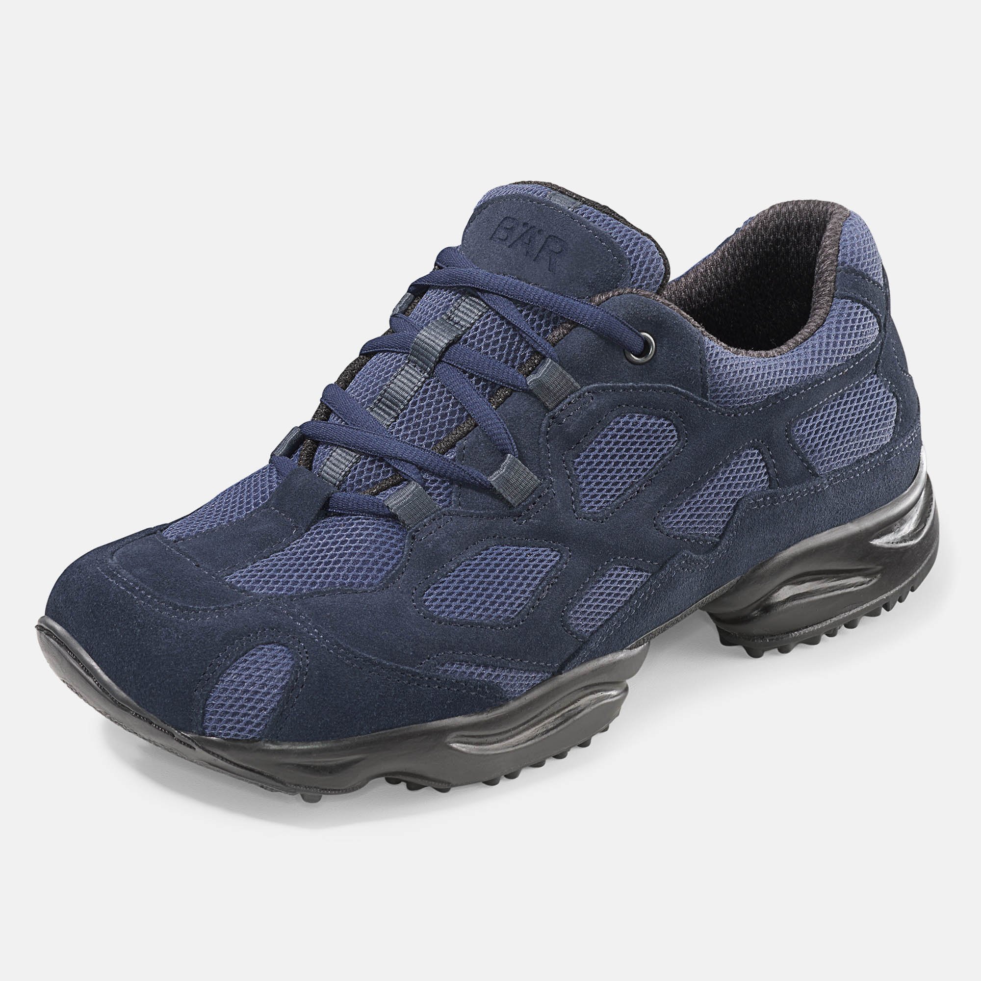 BÄR Schuhe Unisexschuhe High Performance 2.5 in dunkelblau aus Kalbveloursleder, Textil - Anlass: Laufschuhe (Produktbild) BÄR Schuhe Unisexschuhe Laufschuhe High Performance 2.5 dunkelblau Kalbveloursleder, Textil Produktbild