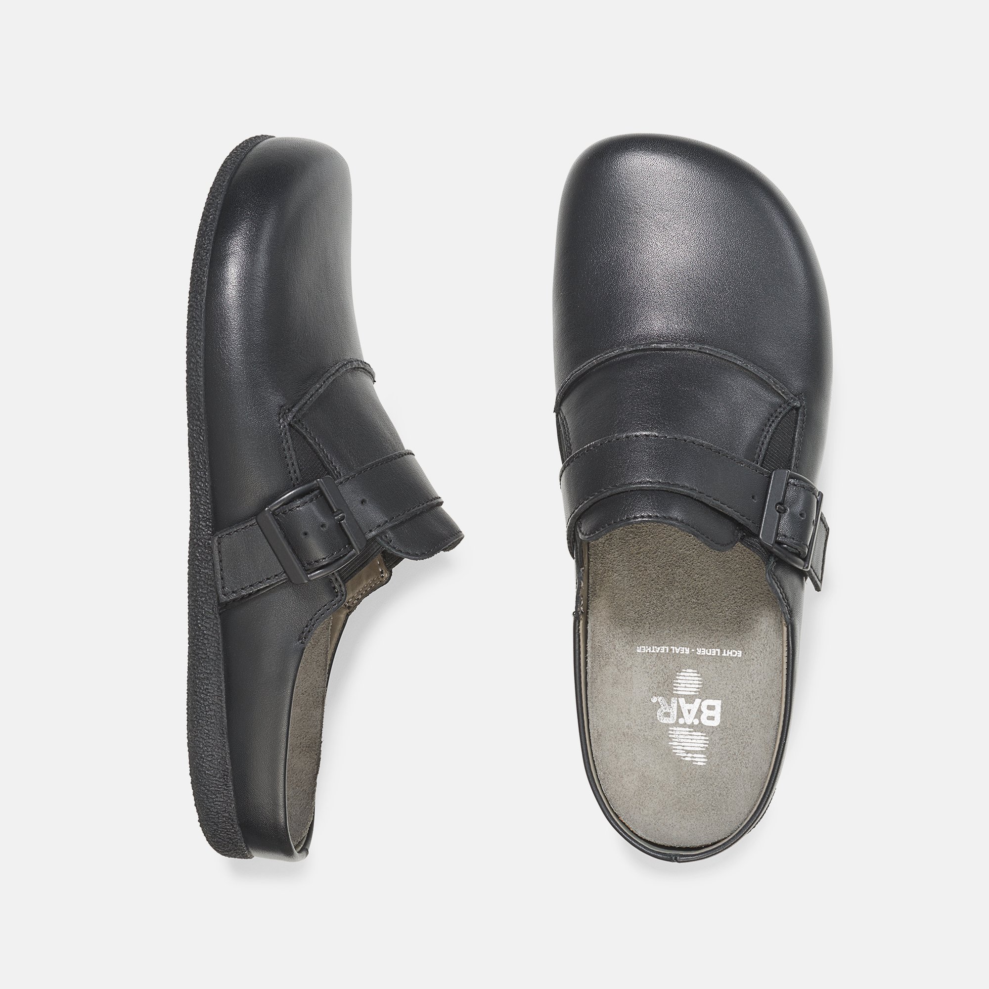 BÄR Schuhe Herrenschuhe Marlon in schwarz aus Rindnappaleder - Anlass: Hausschuhe (Ansicht von oben) BÄR Schuhe Herrenschuhe Hausschuhe Marlon schwarz Rindnappaleder Ansicht von oben