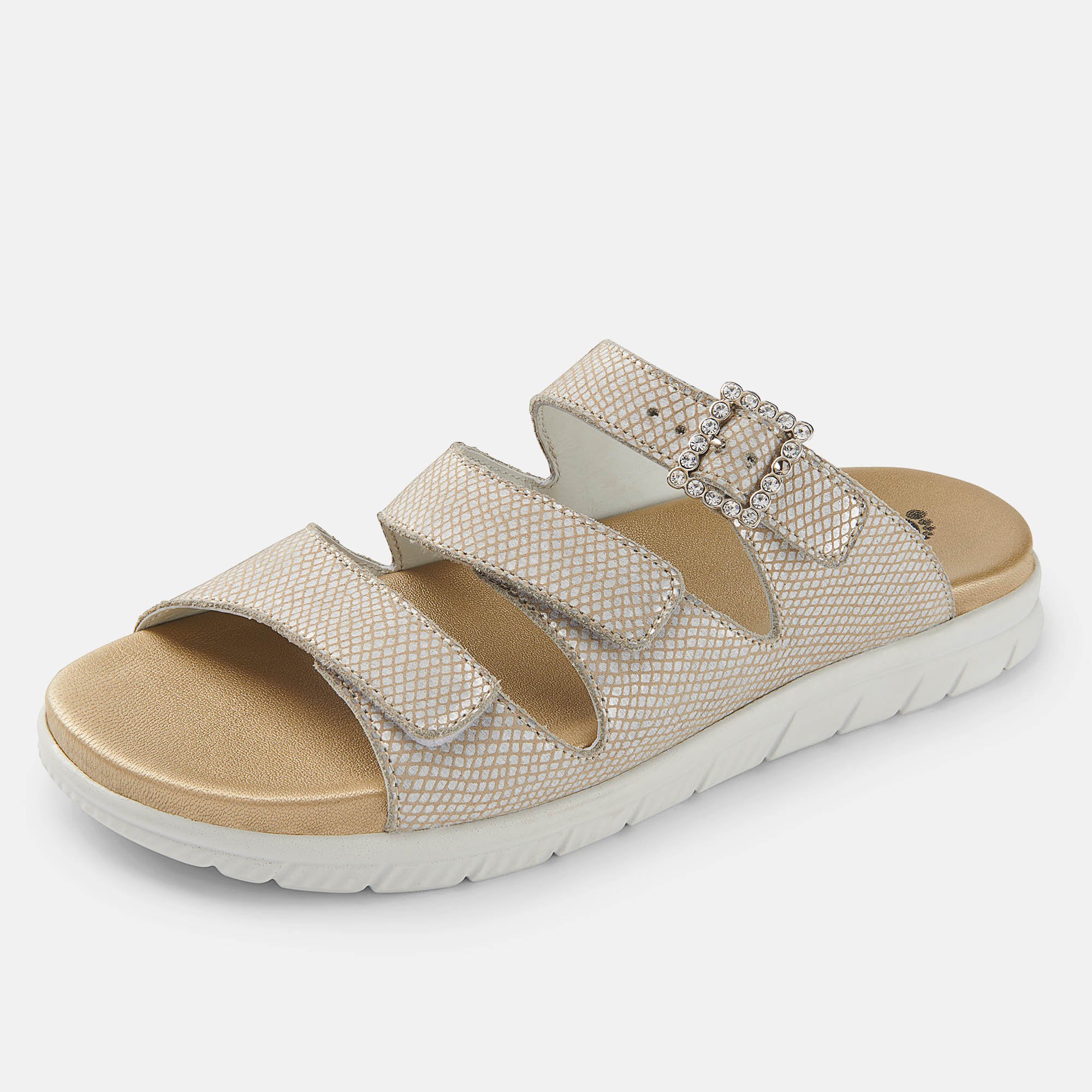 BÄR Schuhe Damenschuhe Yvonne in sand aus Kalbveloursleder, Geprägtes Kalbveloursleder - Anlass: Sandaletten (Produktbild) BÄR Schuhe Damenschuhe Sandaletten Yvonne sand Kalbveloursleder, Geprägtes Kalbveloursleder Produktbild