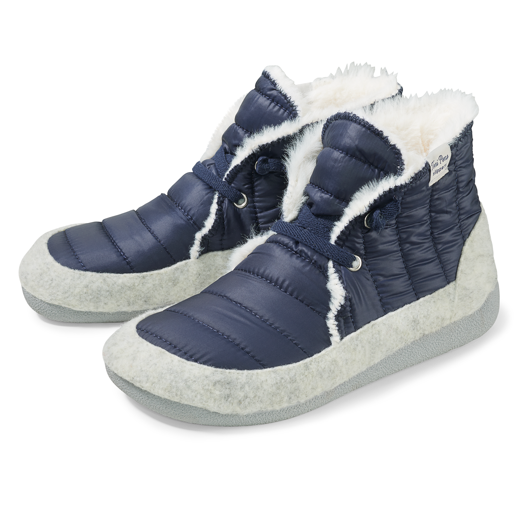 BÄR Schuhe Damenschuhe Mady in blau/beige aus Polyester - Anlass: Hausschuhe (Hauptbild) BÄR Schuhe Damenschuhe Hausschuhe Mady blau/beige Polyester Hauptbild