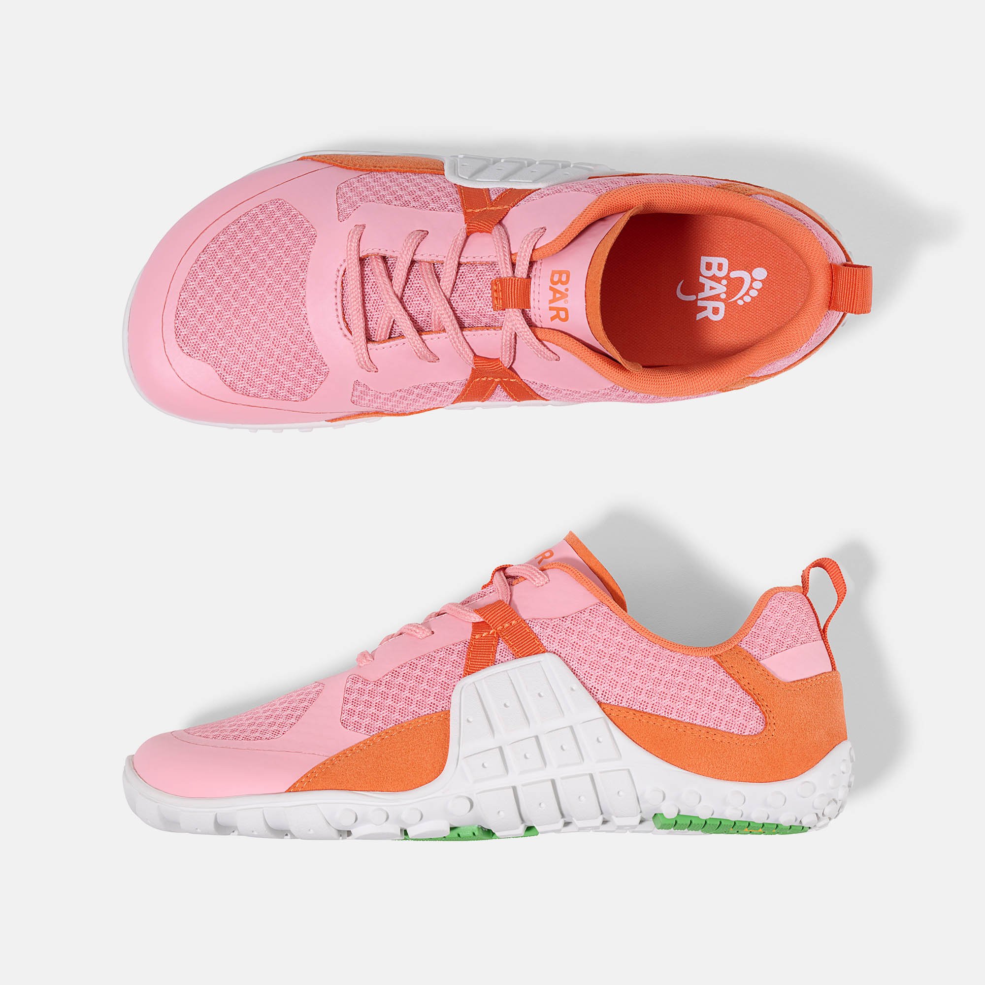 BÄR Schuhe Damenschuhe Light Flex in rosé/orange aus Textil - Anlass: Sport (Ansicht von oben) BÄR Schuhe Damenschuhe Sport Light Flex rosé/orange Textil Ansicht von oben