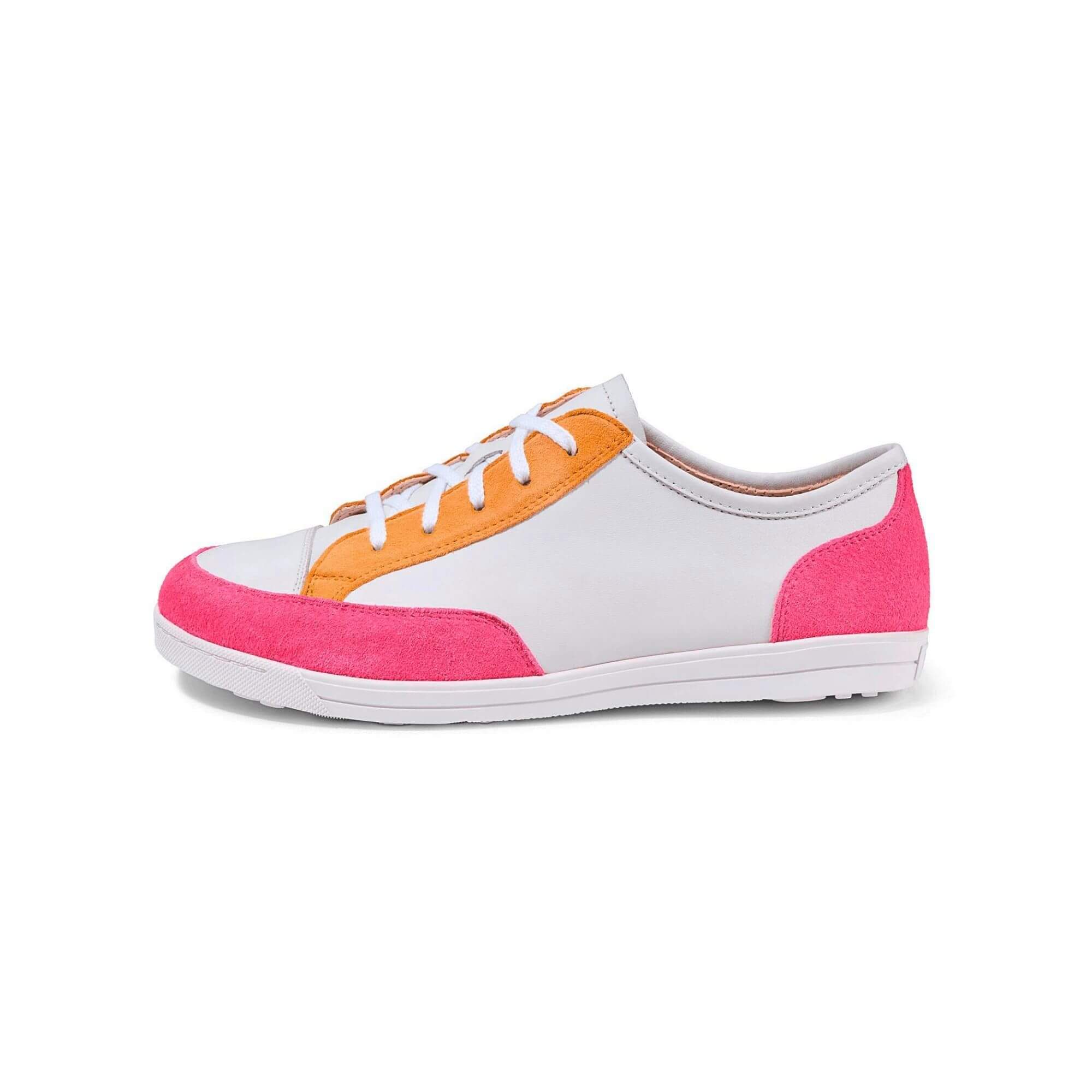 BÄR Schuhe Damenschuhe Alltag Emma 2.0 weiß/pink/gelb Kalbnappaleder Produktbild