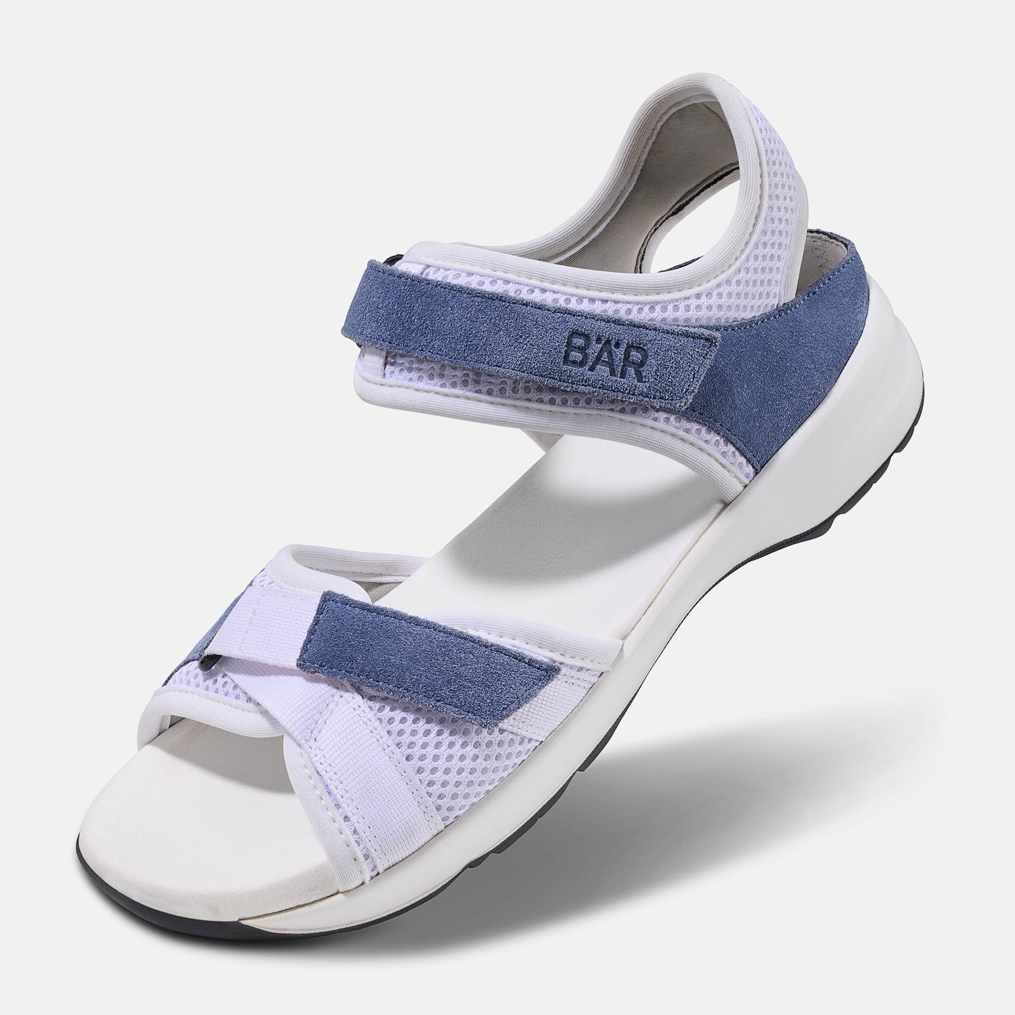 BÄR Schuhe Damenschuhe Jandia 2.0 in weiß/jeans aus Textil, Kalbvelourleder,Neopren - Anlass: Alltag (Produktbild) BÄR Schuhe Damenschuhe Alltag Jandia 2.0 weiß/jeans Textil, Kalbvelourleder,Neopren Produktbild