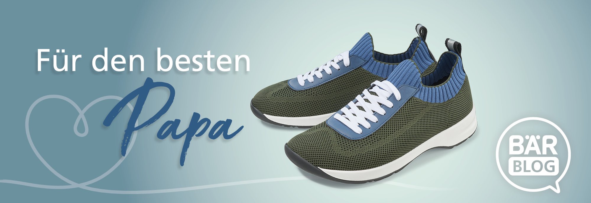 Stylische Herrensneaker - Perfekt für den besten Papa Grüne und blaue Herrensneaker ideal als Geschenk für Väter