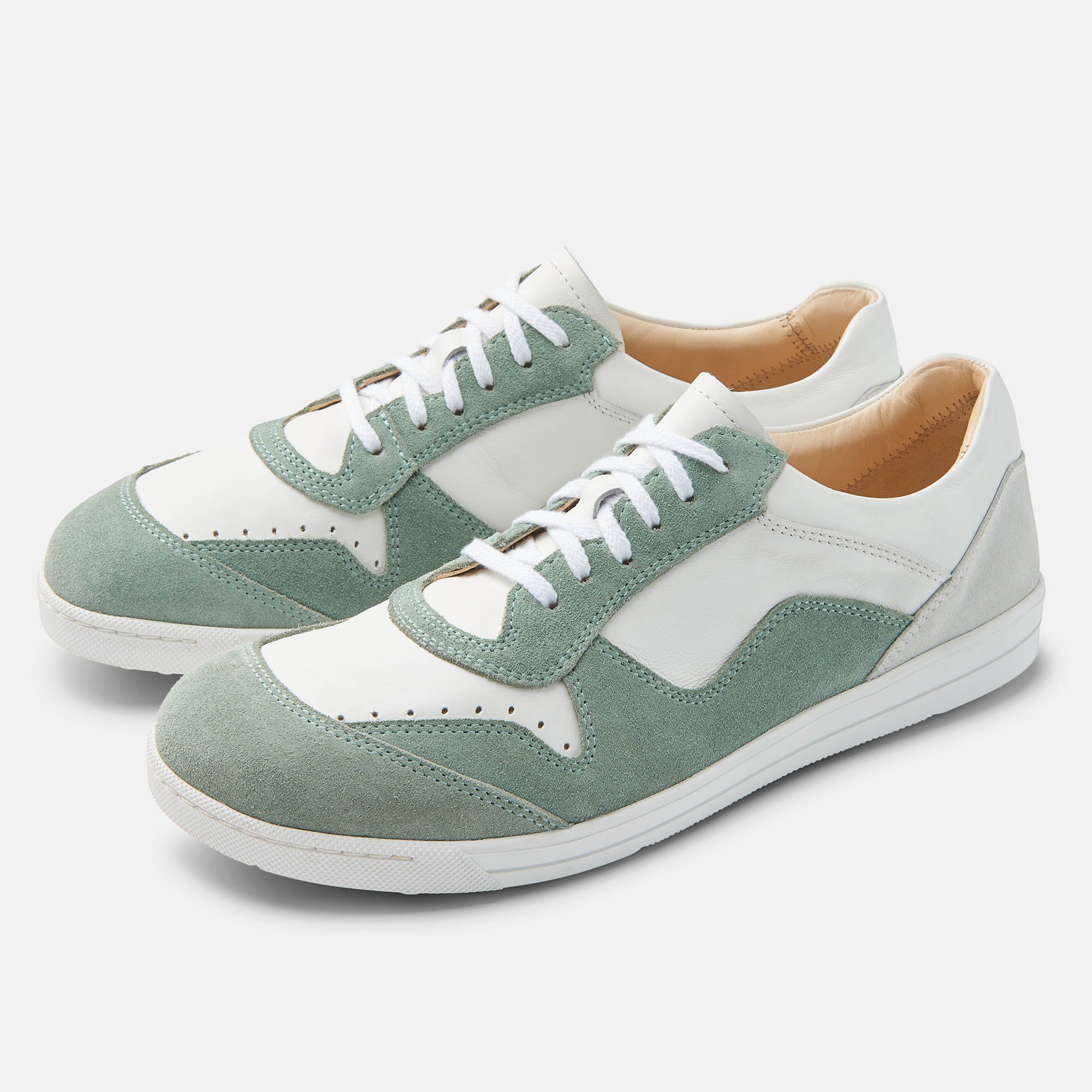 BÄR Schuhe Damenschuhe Alea in weiß/mint aus Kalbnappaleder, Kalbveloursleder - Anlass: Freizeitschuhe (Hauptbild) BÄR Schuhe Damenschuhe Freizeitschuhe Alea weiß/mint Kalbnappaleder, Kalbveloursleder Hauptbild