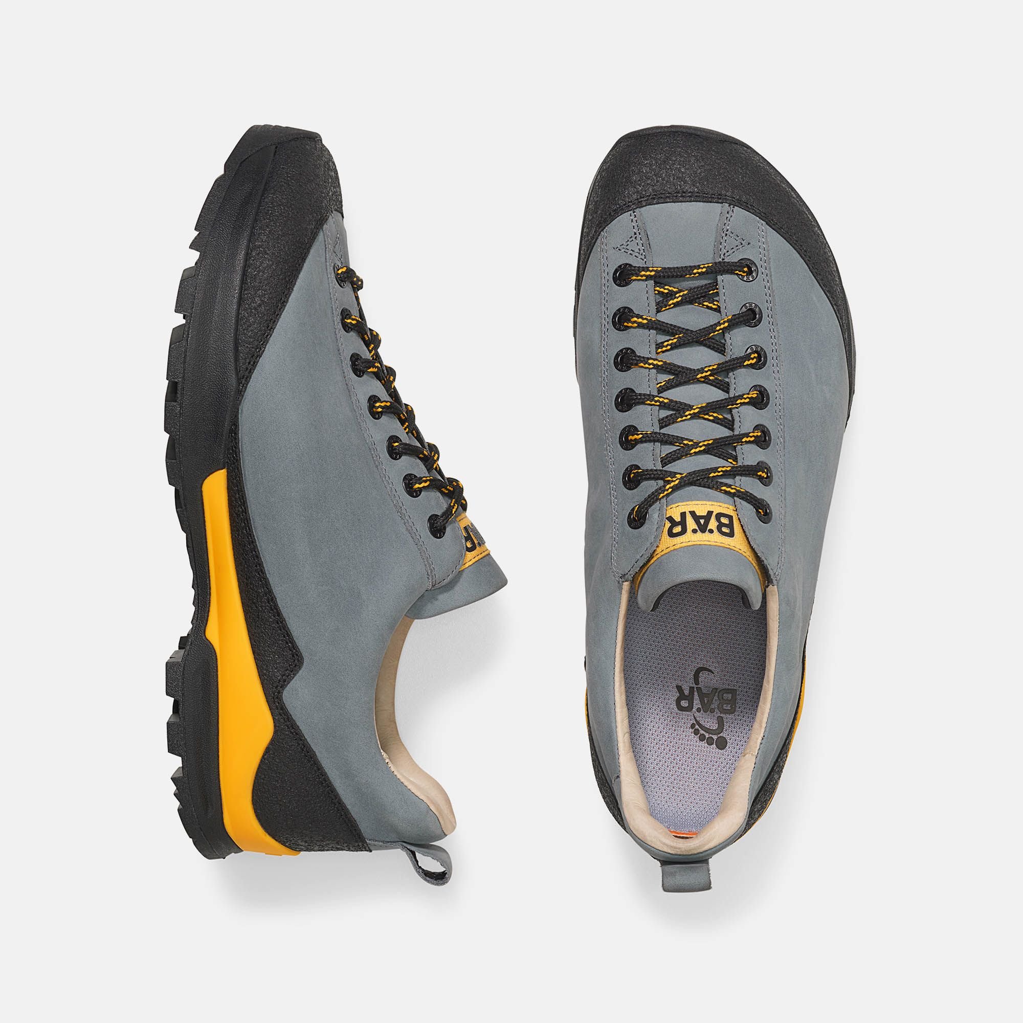 BÄR Schuhe Damenschuhe Bergkomfort Wanderschuh in dunkelgrau aus terracare® Rindnubuk wasserabweisend - Anlass: Wanderschuhe (Ansicht von oben) BÄR Schuhe Damenschuhe Wanderschuhe Bergkomfort Wanderschuh dunkelgrau terracare® Rindnubuk wasserabweisend Ansicht von oben