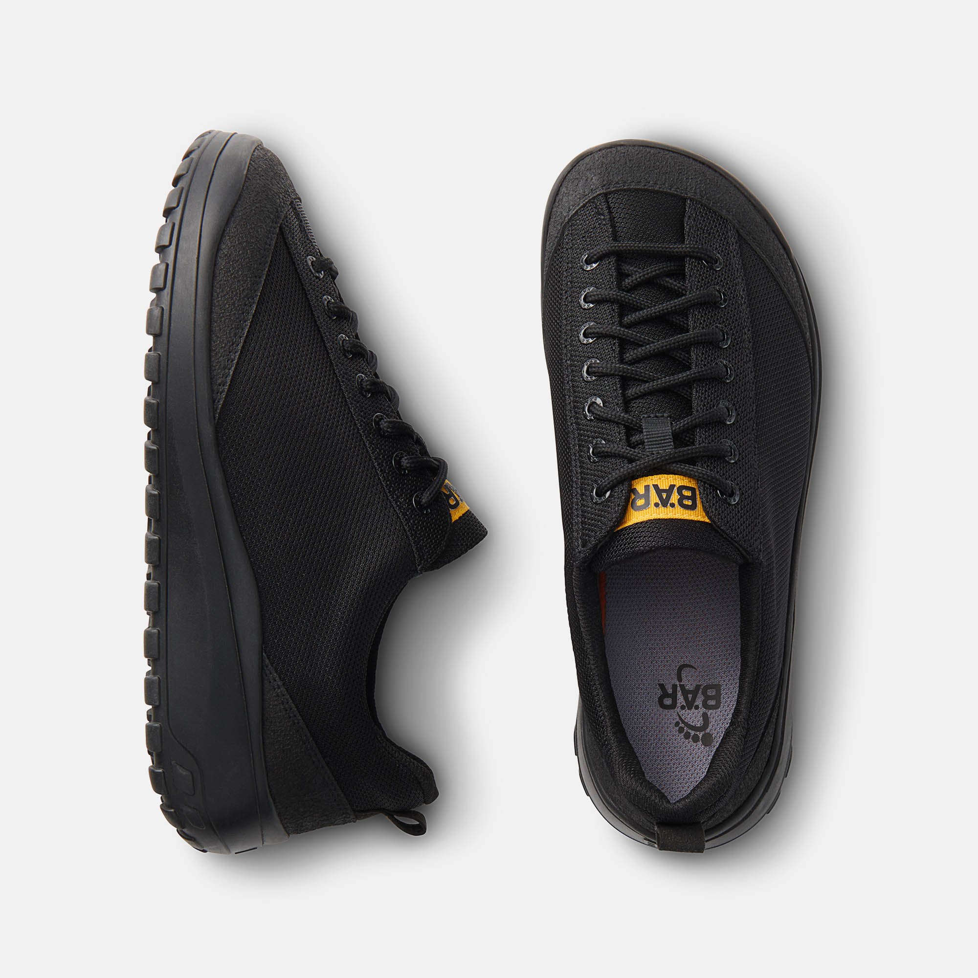 BÄR Schuhe Herrenschuhe Light Terrain in schwarz aus Textil - Anlass: Wanderschuhe (Ansicht von oben) BÄR Schuhe Herrenschuhe Wanderschuhe Light Terrain schwarz Textil Ansicht von oben