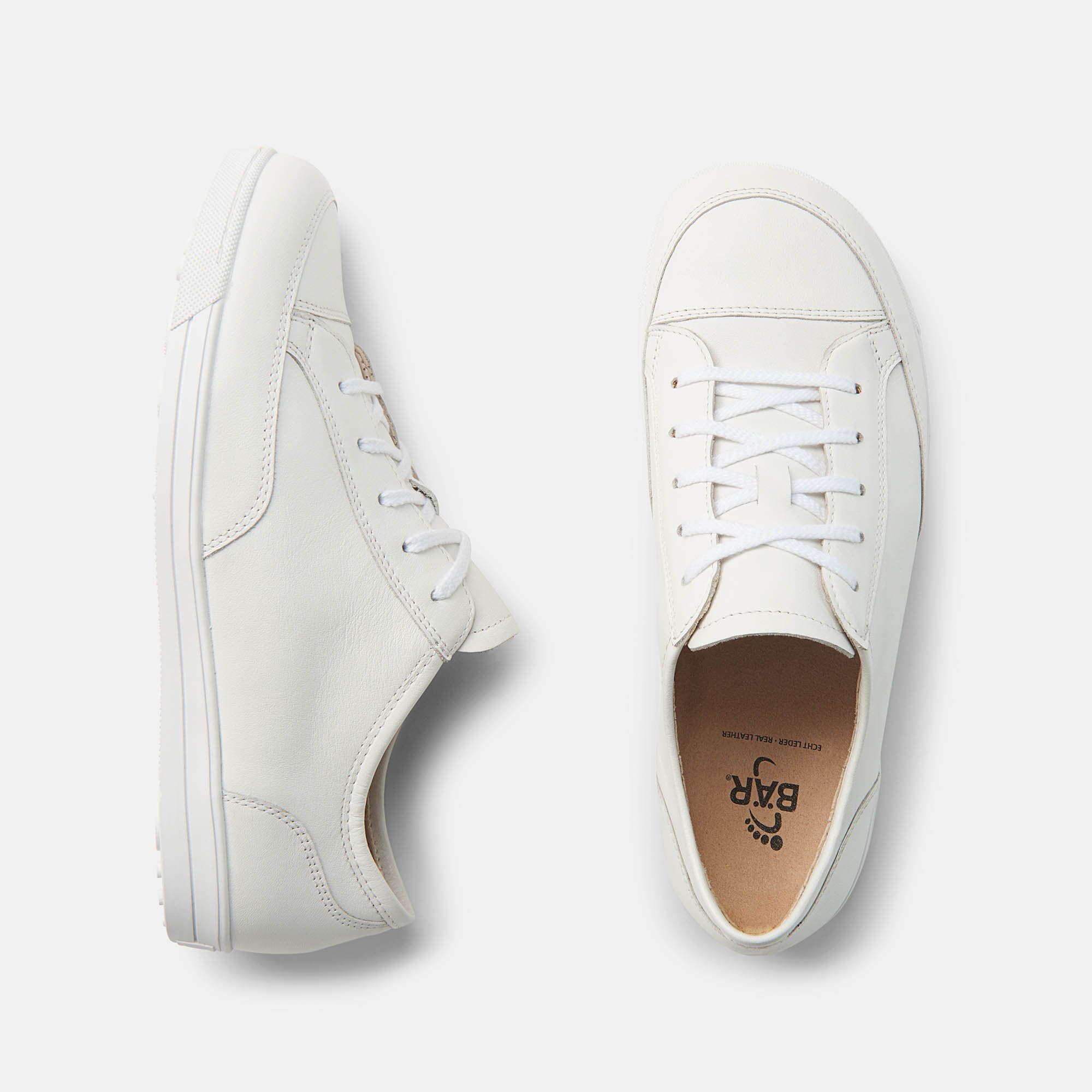 BÄR Schuhe Damenschuhe Emma 2.0 in weiß aus Kalbnappaleder - Anlass: Alltag (Ansicht von oben) BÄR Schuhe Damenschuhe Alltag Emma 2.0 weiß Kalbnappaleder Ansicht von oben