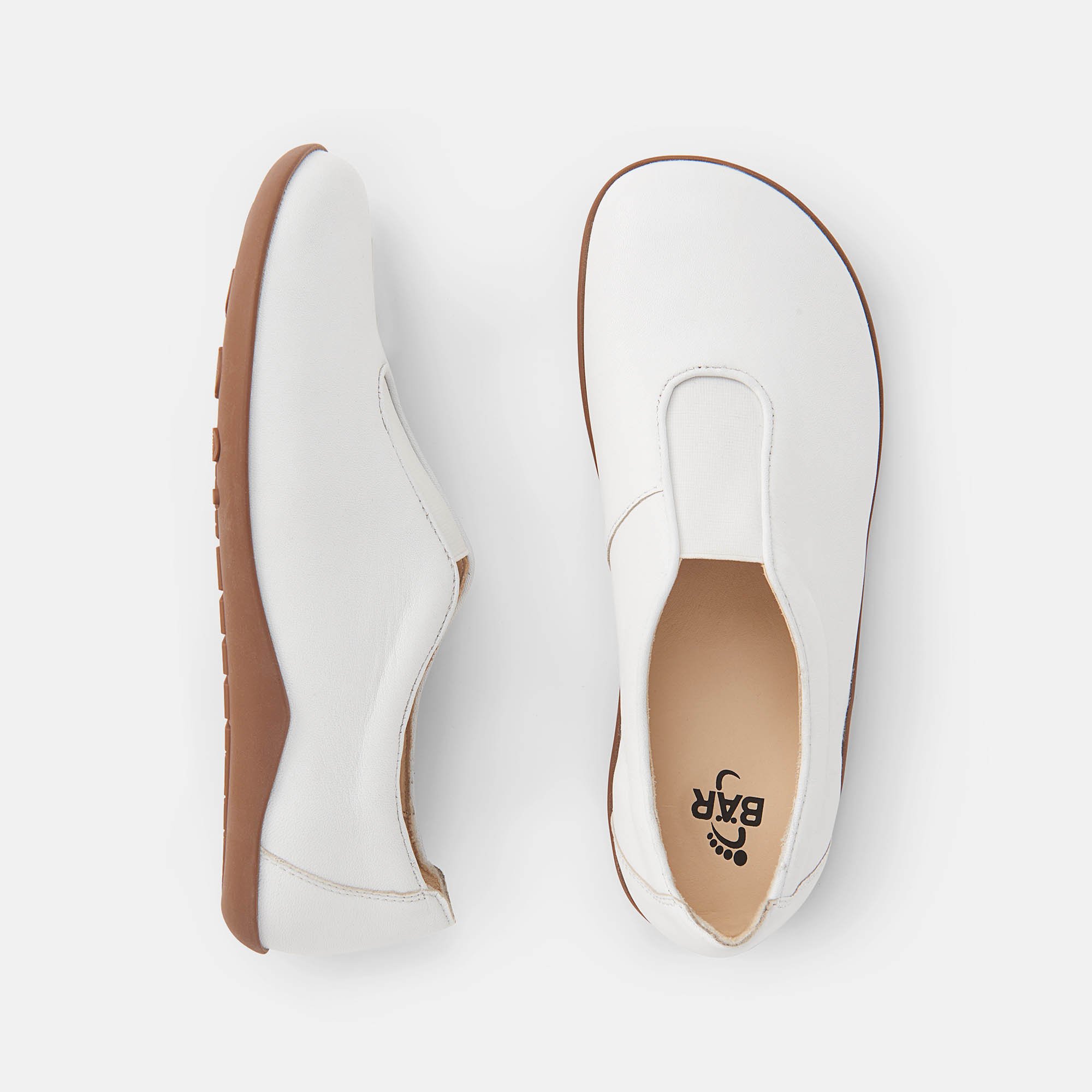 BÄR Schuhe Damenschuhe Myla in weiß aus Kalbnappaleder - Anlass: Freizeitschuhe (Ansicht von oben) BÄR Schuhe Damenschuhe Freizeitschuhe Myla weiß Kalbnappaleder Ansicht von oben