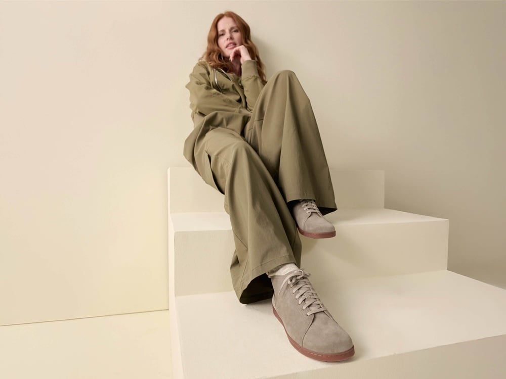 BÄR Schuhe Damenschuhe Freizeitschuhe Anne stein Kalbveloursleder wasserabweisend Emotionsbild