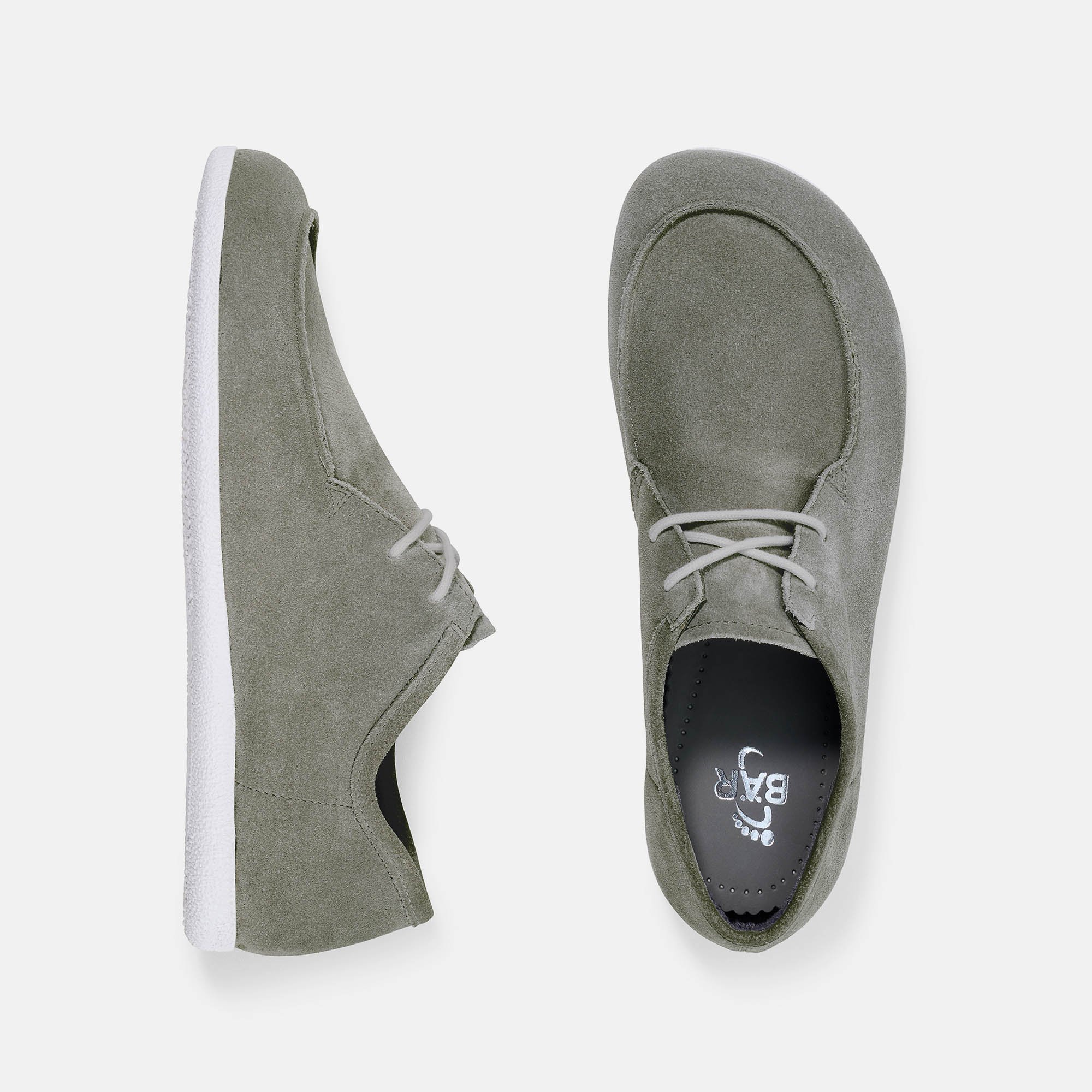 BÄR Schuhe Damenschuhe Johanna in grau aus Kalbveloursleder - Anlass: Freizeitschuhe (Ansicht von oben) BÄR Schuhe Damenschuhe Freizeitschuhe Johanna grau Kalbveloursleder Ansicht von oben