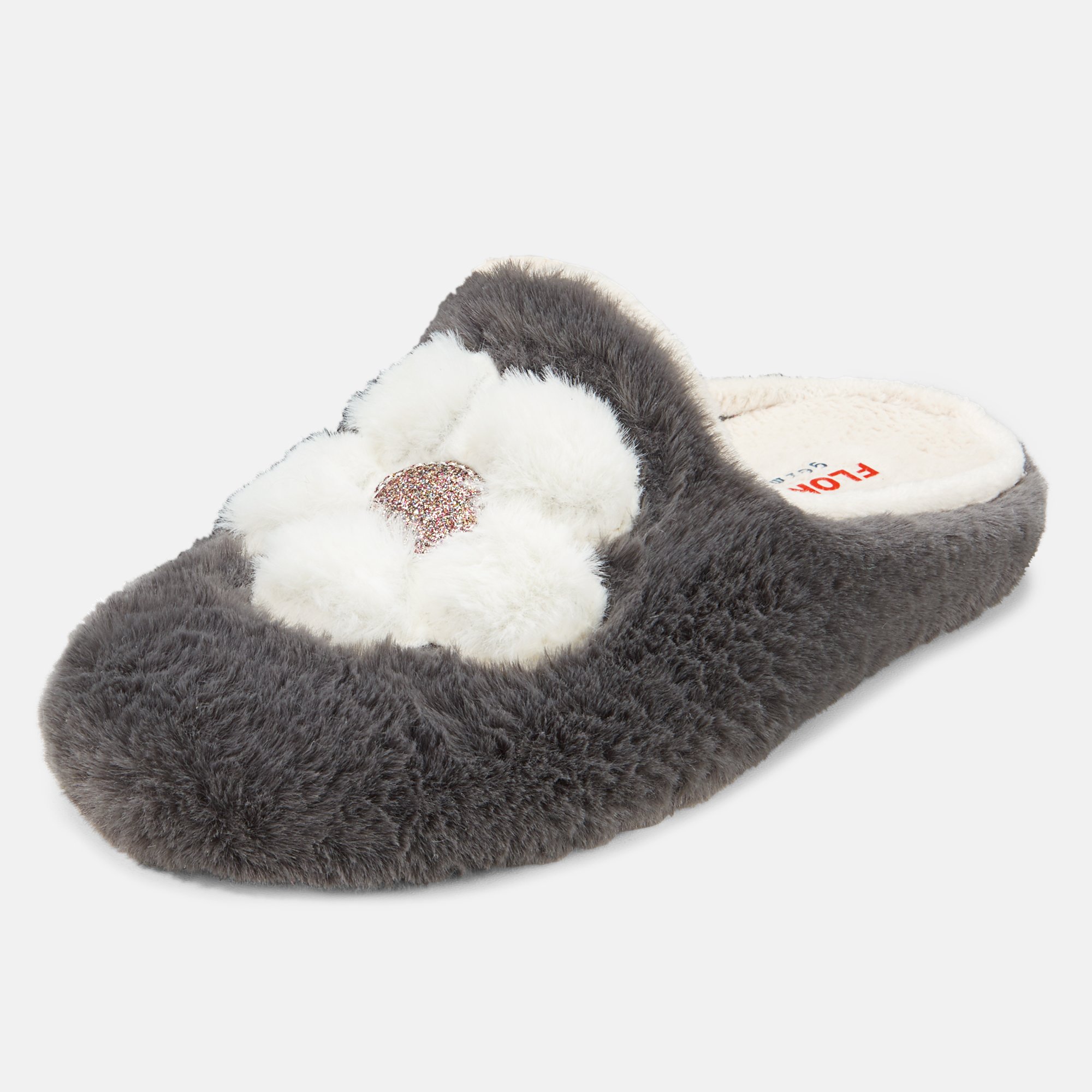 BÄR Schuhe Damenschuhe Hausschuhe Hedda dunkelgrau Polyester Produktbild