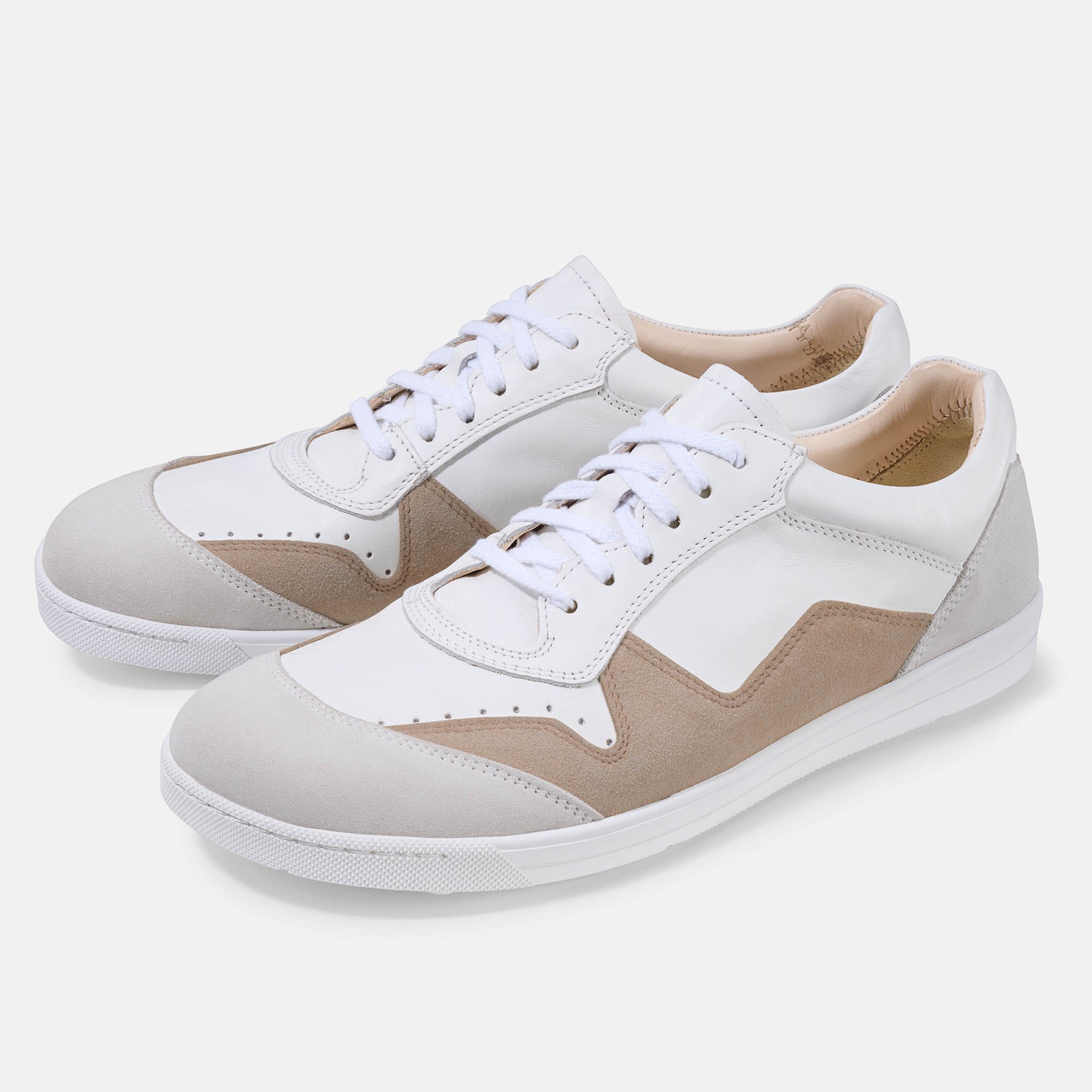 BÄR Schuhe Damenschuhe Alea in weiß/beige aus Kalbnappaleder, Kalbveloursleder - Anlass: Freizeitschuhe (Hauptbild) BÄR Schuhe Damenschuhe Freizeitschuhe Alea weiß/beige Kalbnappaleder, Kalbveloursleder Hauptbild