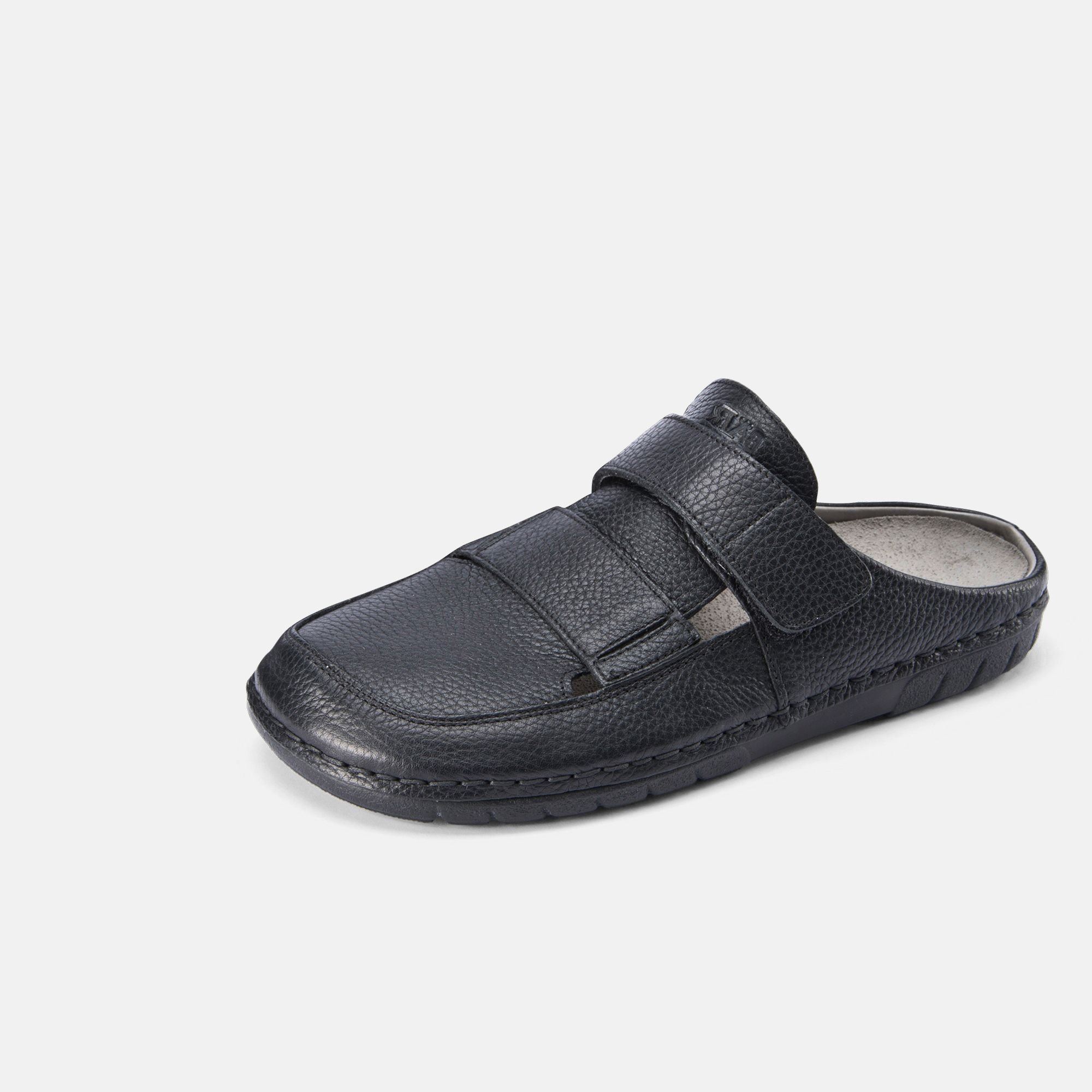 BÄR Schuhe Herrenschuhe Janosch in schwarz aus Rindnappaleder - Anlass: Hausschuhe (Produktbild) BÄR Schuhe Herrenschuhe Hausschuhe Janosch schwarz Rindnappaleder Produktbild