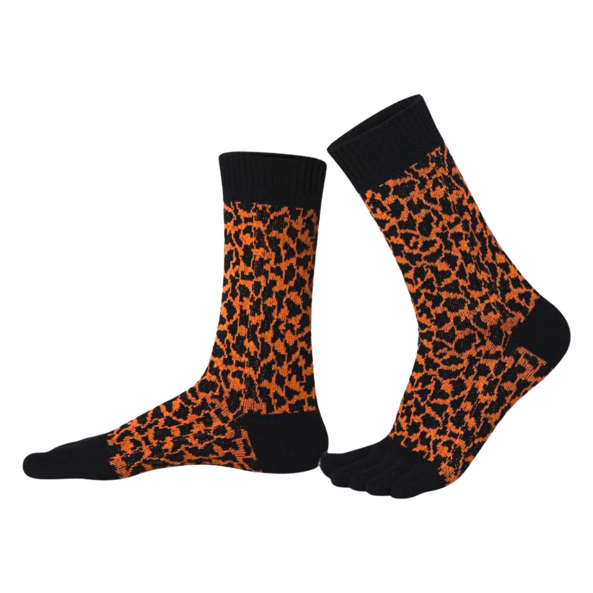 BÄR Schuhe Zehensocken Leopard braun/schwarz Produktbild