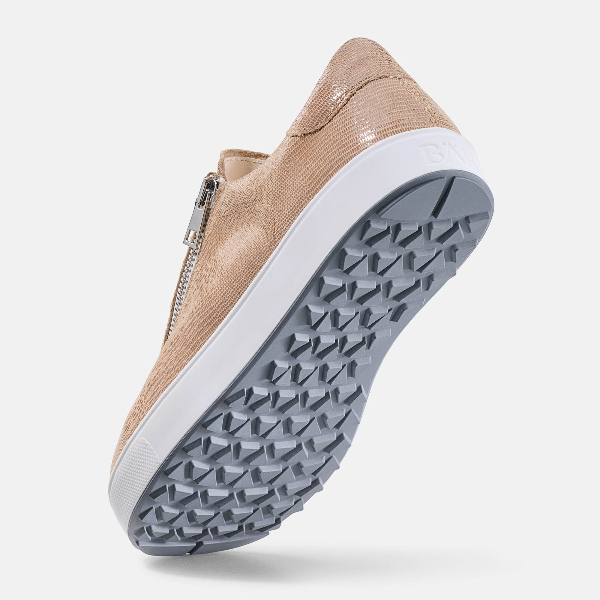 BÄR Schuhe Damenschuhe Margot in sand aus Kalbnappaleder foliert - Anlass: Freizeitschuhe (Seitenansicht) BÄR Schuhe Damenschuhe Freizeitschuhe Margot sand Kalbnappaleder foliert Seitenansicht