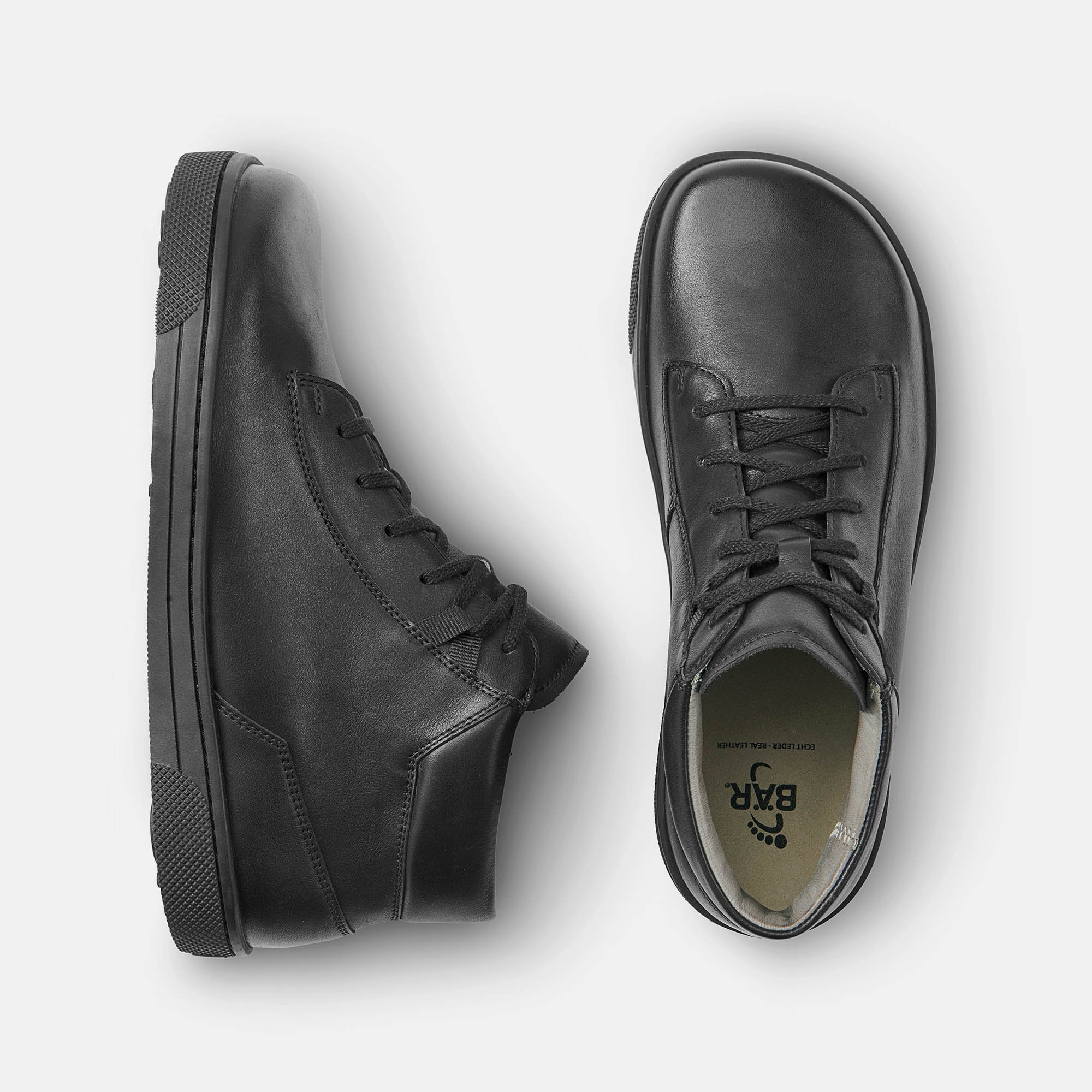 BÄR Schuhe Herrenschuhe Nate in schwarz aus Rindnappaleder - Anlass: Alltag (Ansicht von oben) BÄR Schuhe Herrenschuhe Alltag Nate schwarz Rindnappaleder Ansicht von oben