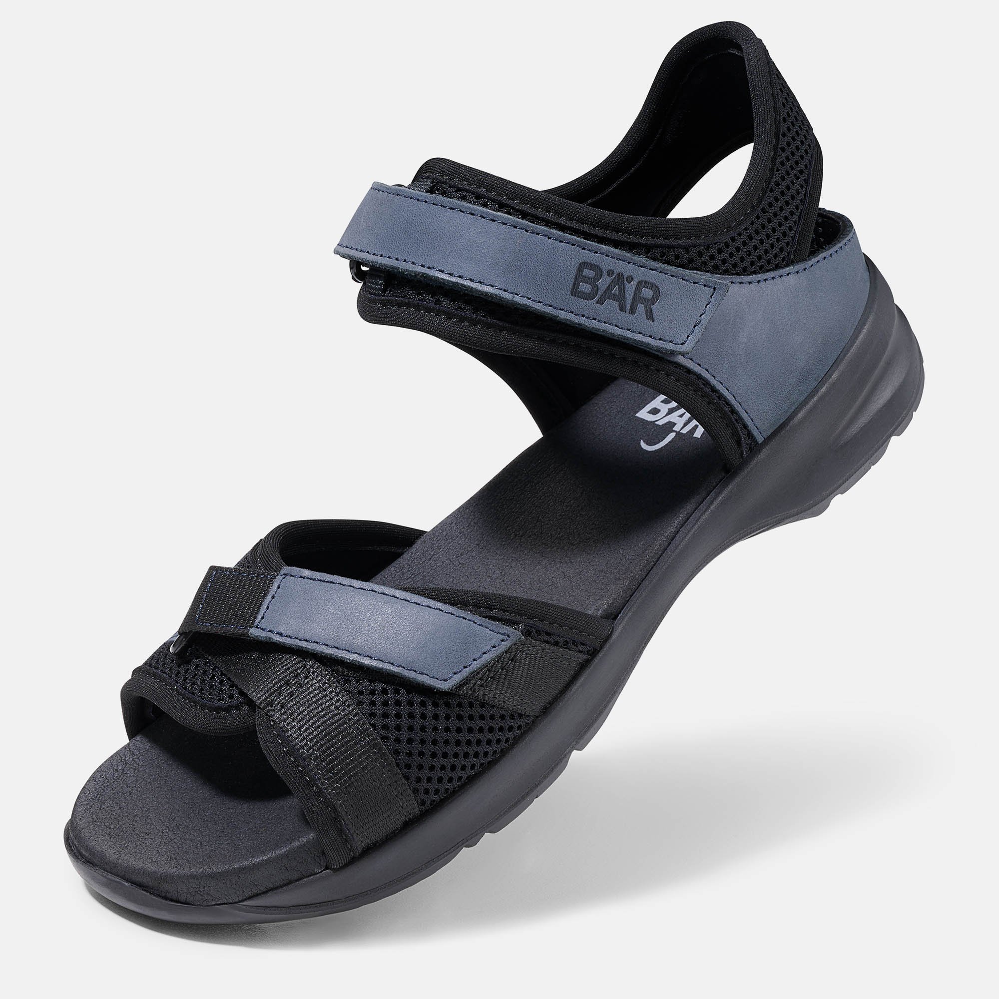BÄR Schuhe Damenschuhe Jandia 2.0 in schwarz/blau aus Textil, gefettetes Kalbnappa, Neopren - Anlass: Alltag (Produktbild) BÄR Schuhe Damenschuhe Alltag Jandia 2.0 schwarz/blau Textil, gefettetes Kalbnappa, Neopren Produktbild