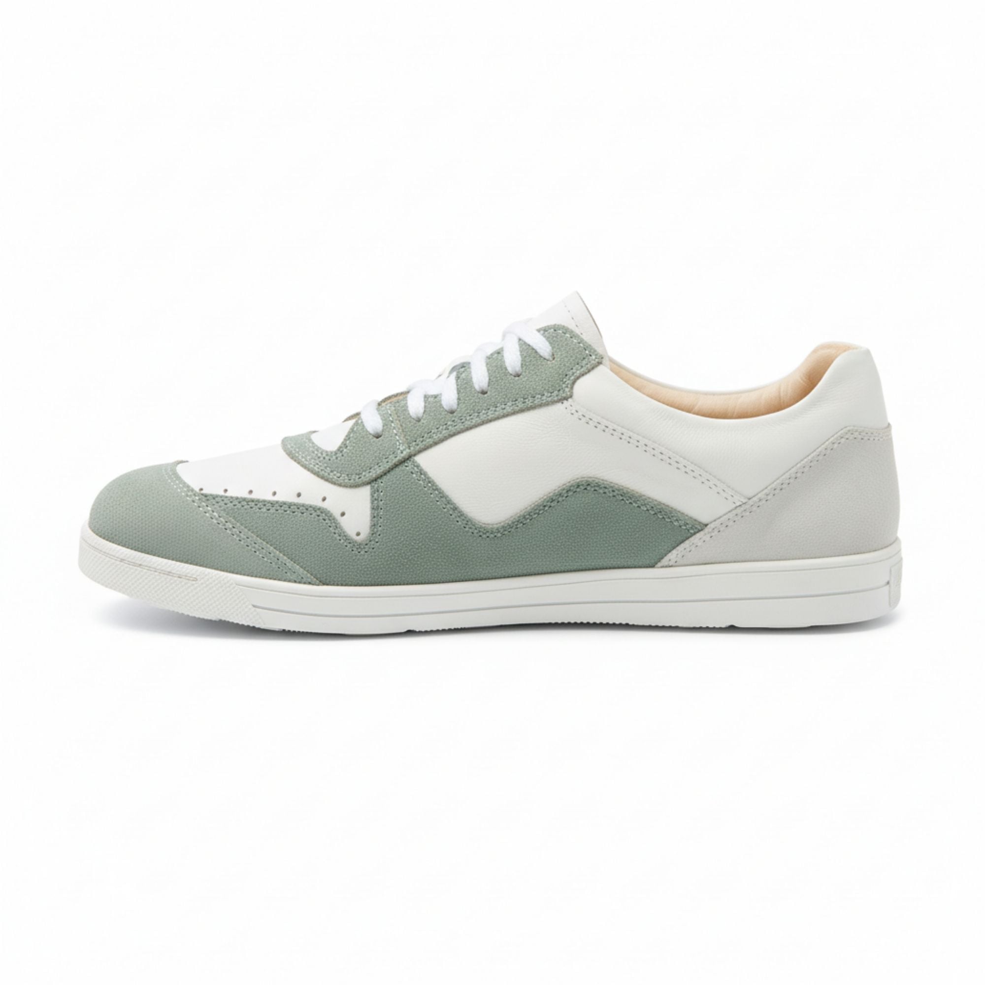 BÄR Schuhe Damenschuhe Freizeitschuhe Alea weiß/mint Kalbnappaleder, Kalbveloursleder Produktbild