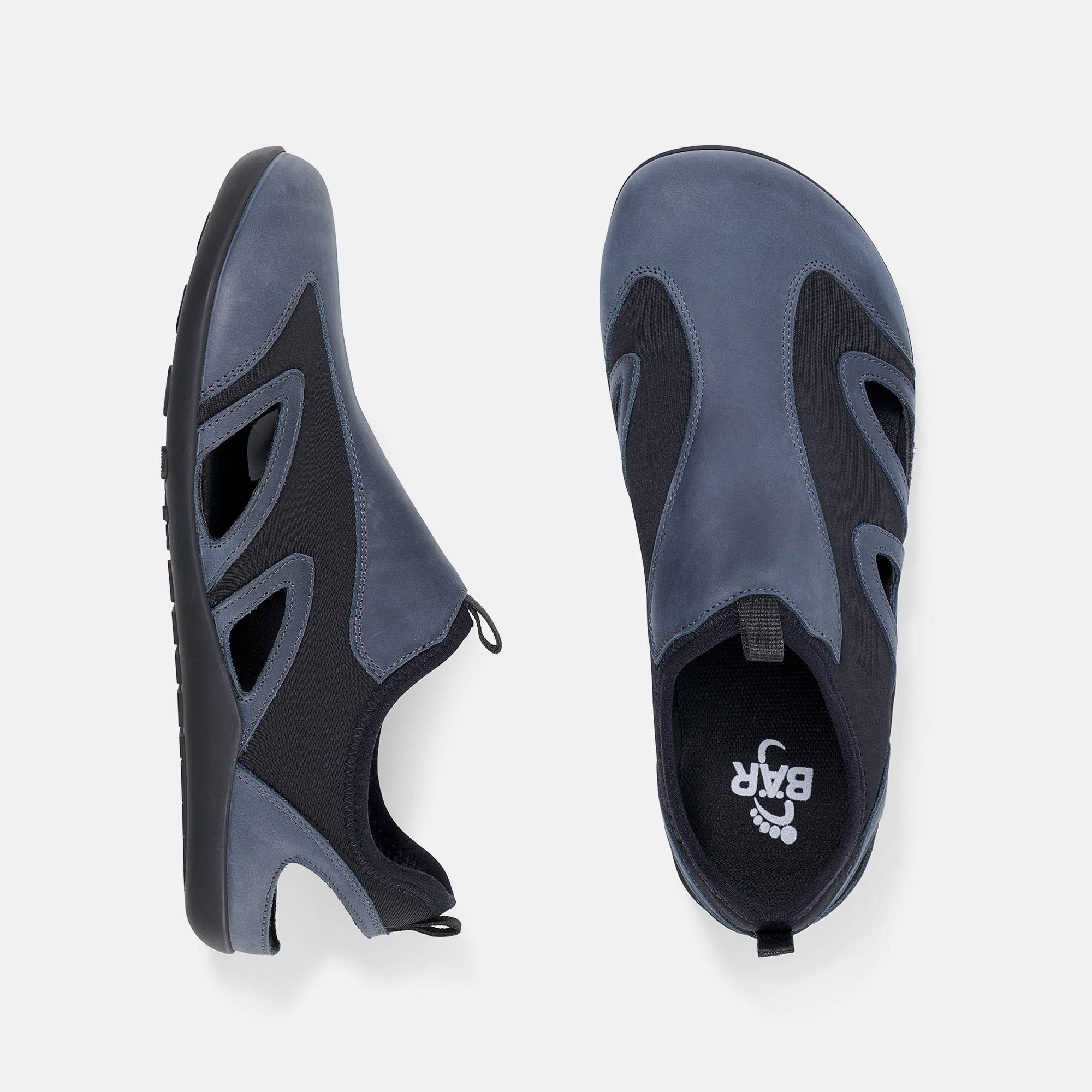 BÄR Schuhe Unisexschuhe Tony in dunkelblau/schwarz aus Neopren, Rindnappaleder - Anlass: Freizeitschuhe (Ansicht von oben) BÄR Schuhe Unisexschuhe Freizeitschuhe Tony dunkelblau/schwarz Neopren, Rindnappaleder Ansicht von oben