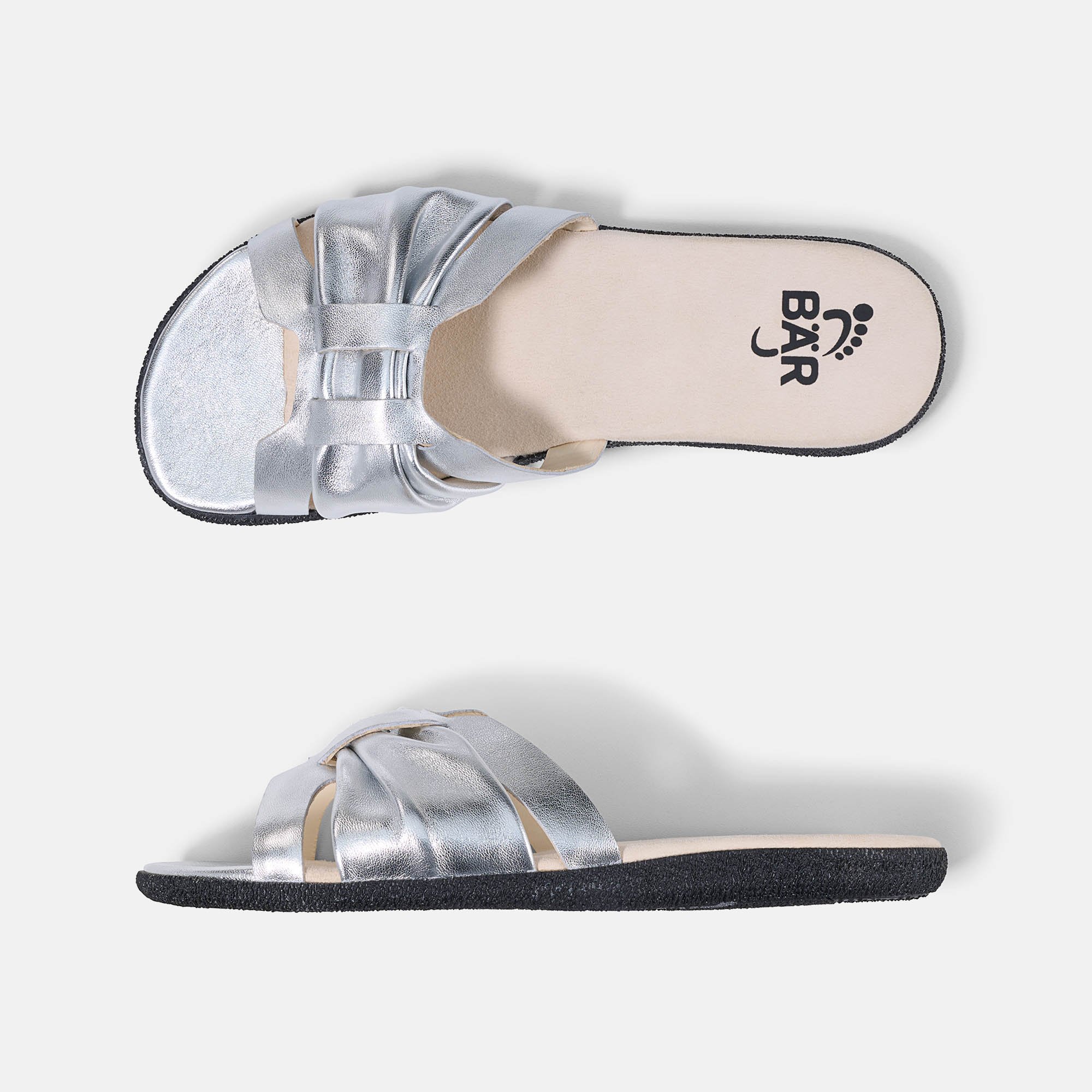 BÄR Schuhe Damenschuhe Tiana in silber aus Lammnappaleder - Anlass: Freizeitschuhe (Ansicht von oben) BÄR Schuhe Damenschuhe Freizeitschuhe Tiana silber Lammnappaleder Ansicht von oben