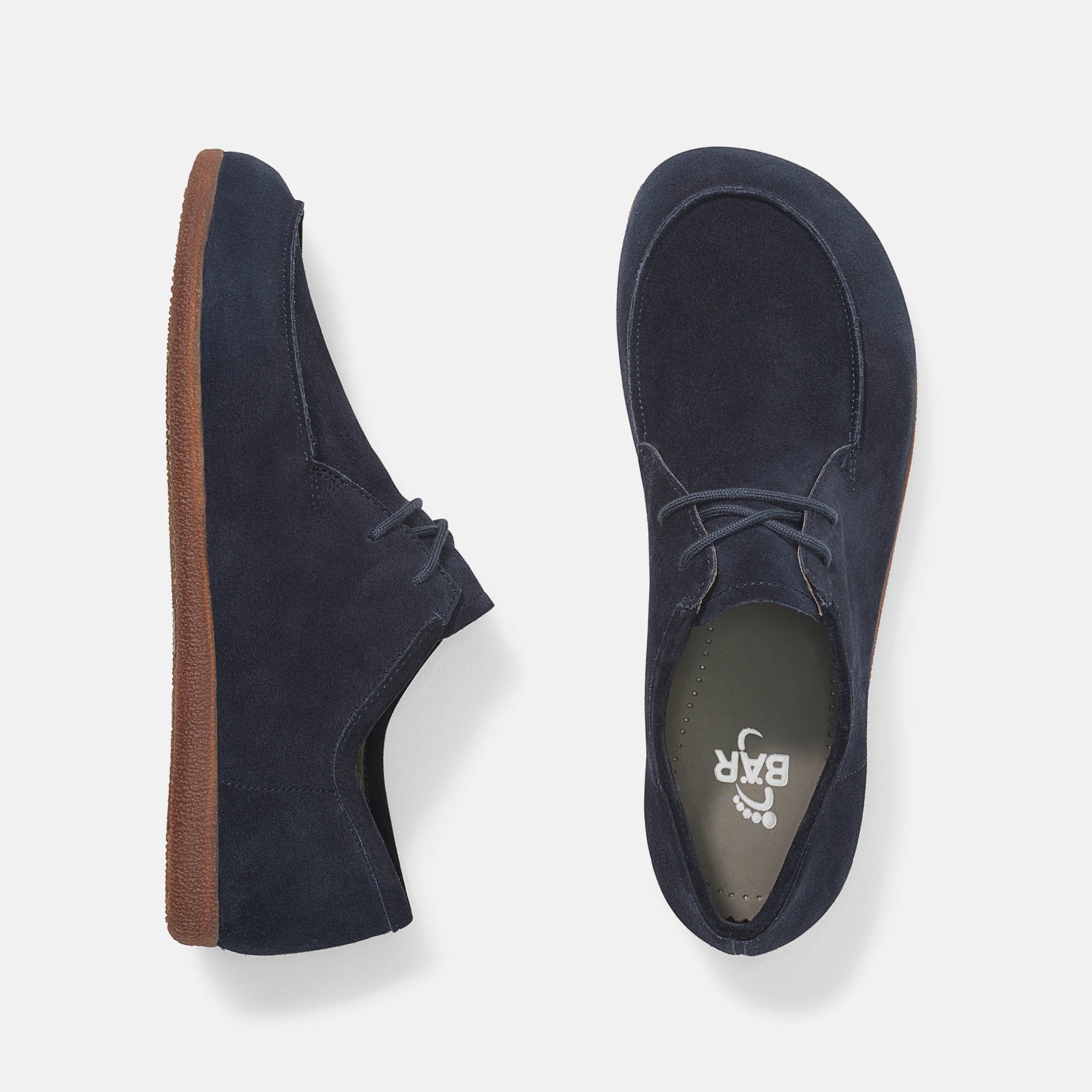 BÄR Schuhe Damenschuhe Johanna in dunkelblau aus Kalbveloursleder - Anlass: Freizeitschuhe (Ansicht von oben) BÄR Schuhe Damenschuhe Freizeitschuhe Johanna dunkelblau Kalbveloursleder Ansicht von oben