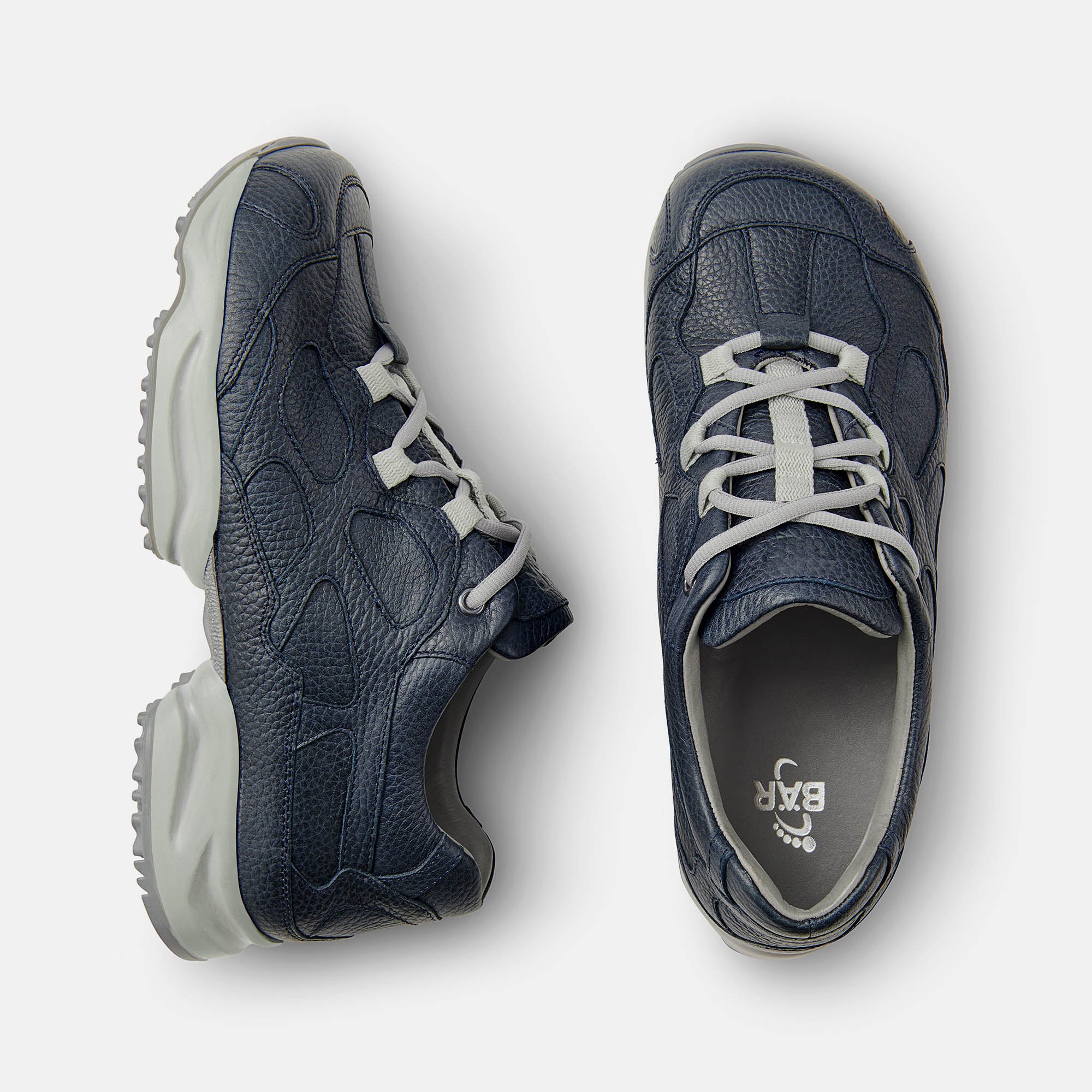 BÄR Schuhe Unisexschuhe High Performance 2.5-L in dunkelblau aus Rindnappaleder - Anlass: Laufschuhe (Ansicht von oben) BÄR Schuhe Unisexschuhe Laufschuhe High Performance 2.5-L dunkelblau Rindnappaleder Ansicht von oben